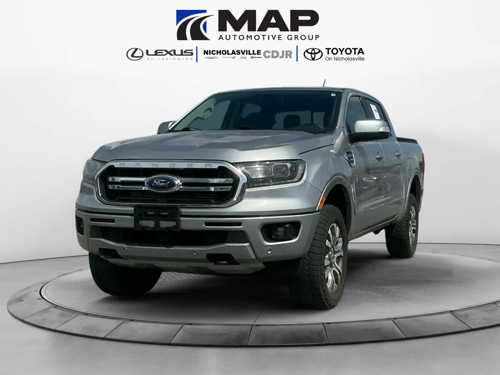 Iconic Silver Metallic 2020 Ford Ranger Lariat SuperCrew 4WD Pickup Truck Four-Wheel Drive Automatic