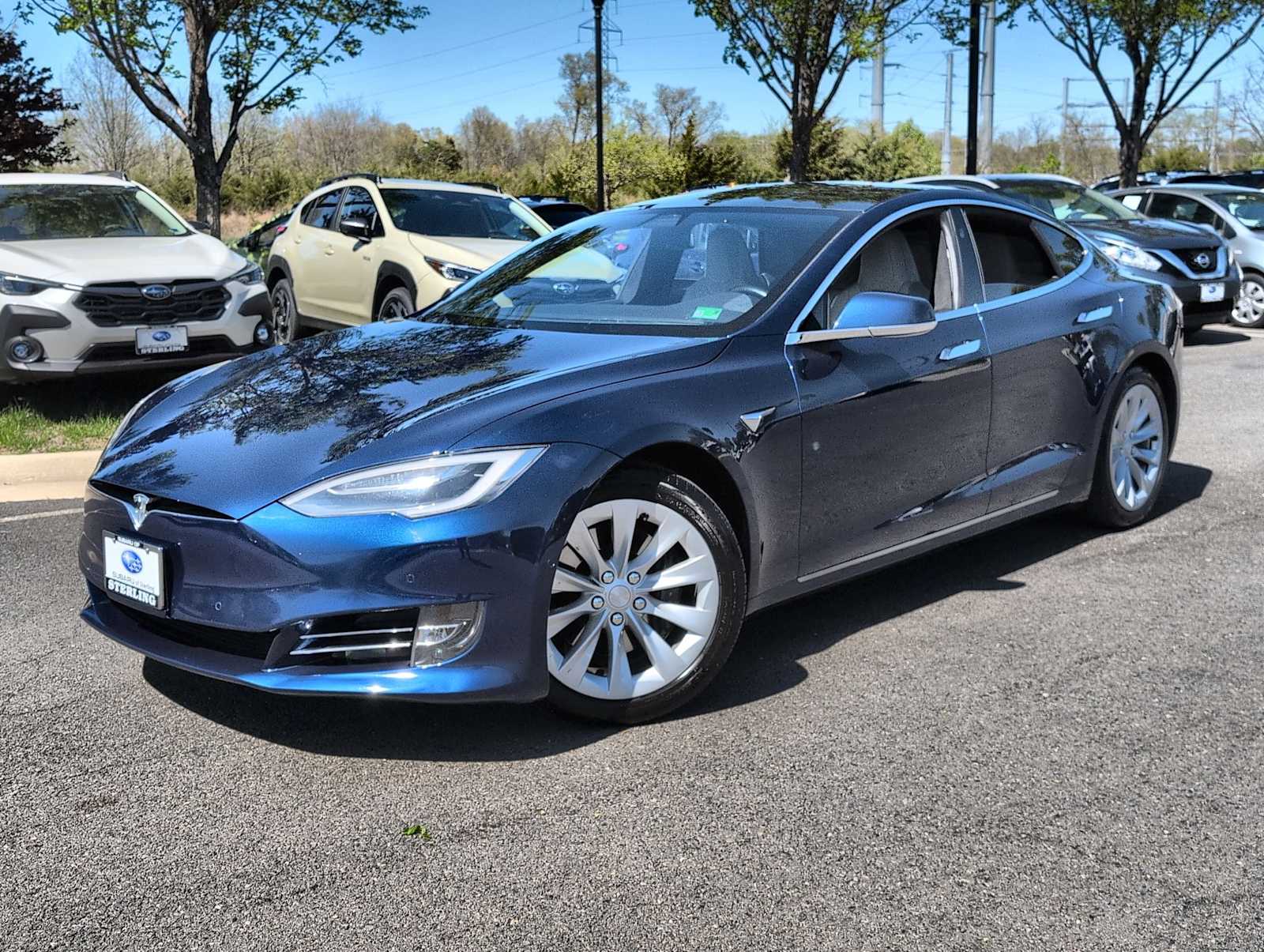 Blue 2016 Tesla Model S Sedan 1-Speed Automatic