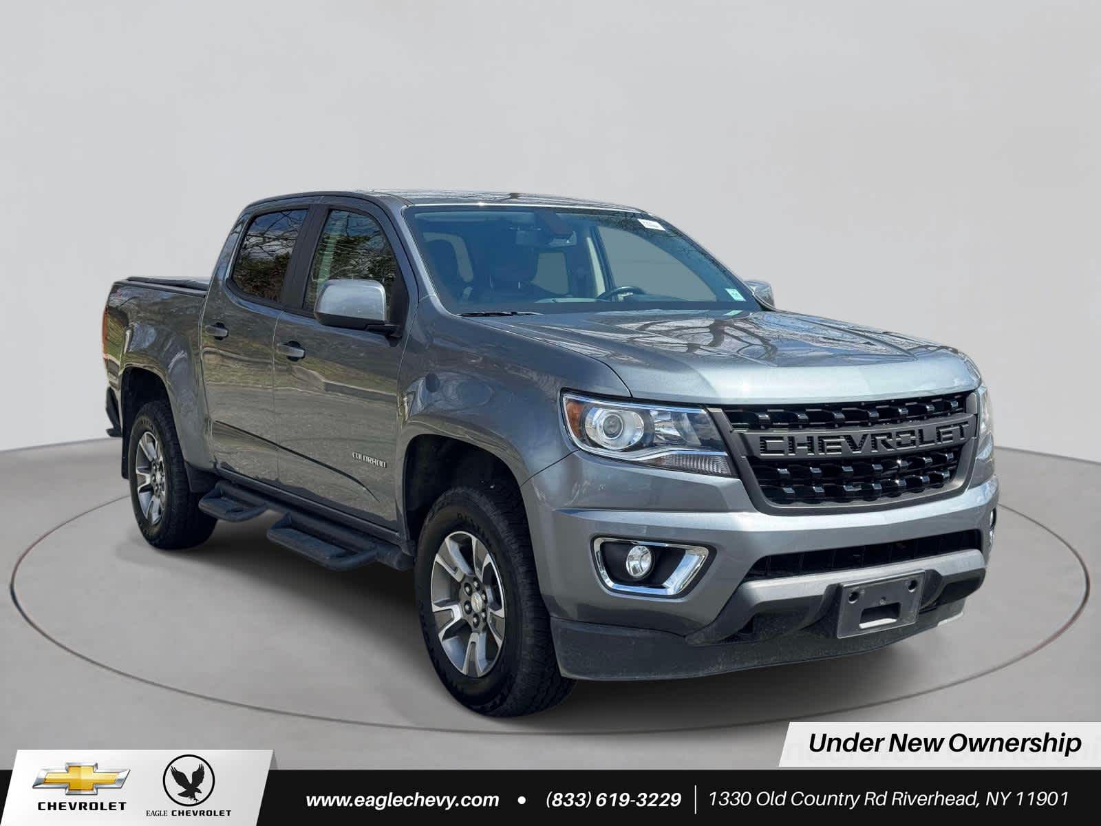 Gray (Satin Steel Metallic) 2019 Chevrolet Colorado Z71 Crew Cab 4WD Pickup Truck Four-Wheel Drive 8-Speed Automatic