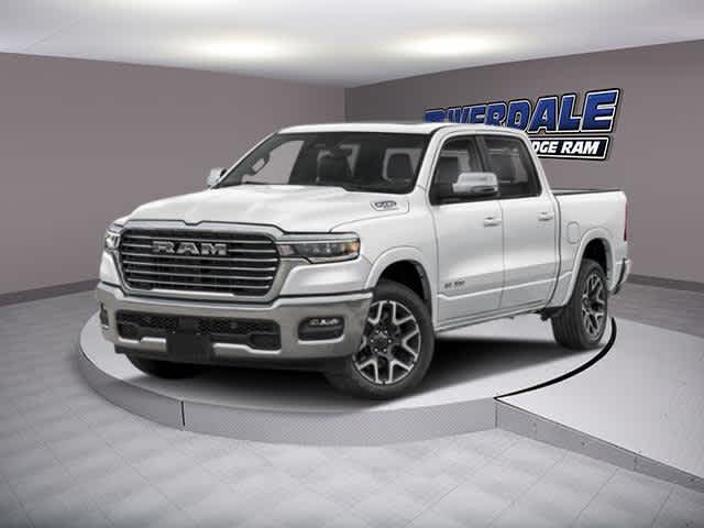 Bright White Clearcoat 2026 RAM 1500 Laramie Crew Cab 4WD Pickup Truck Four-Wheel Drive 8-Speed Automatic