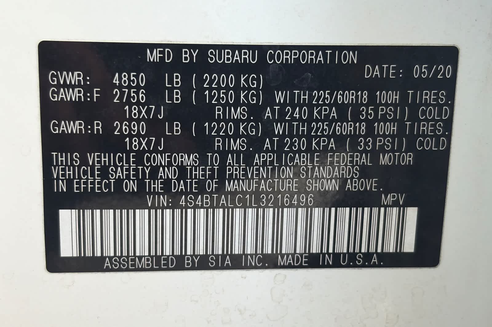 Used 2020 Subaru Outback SUV