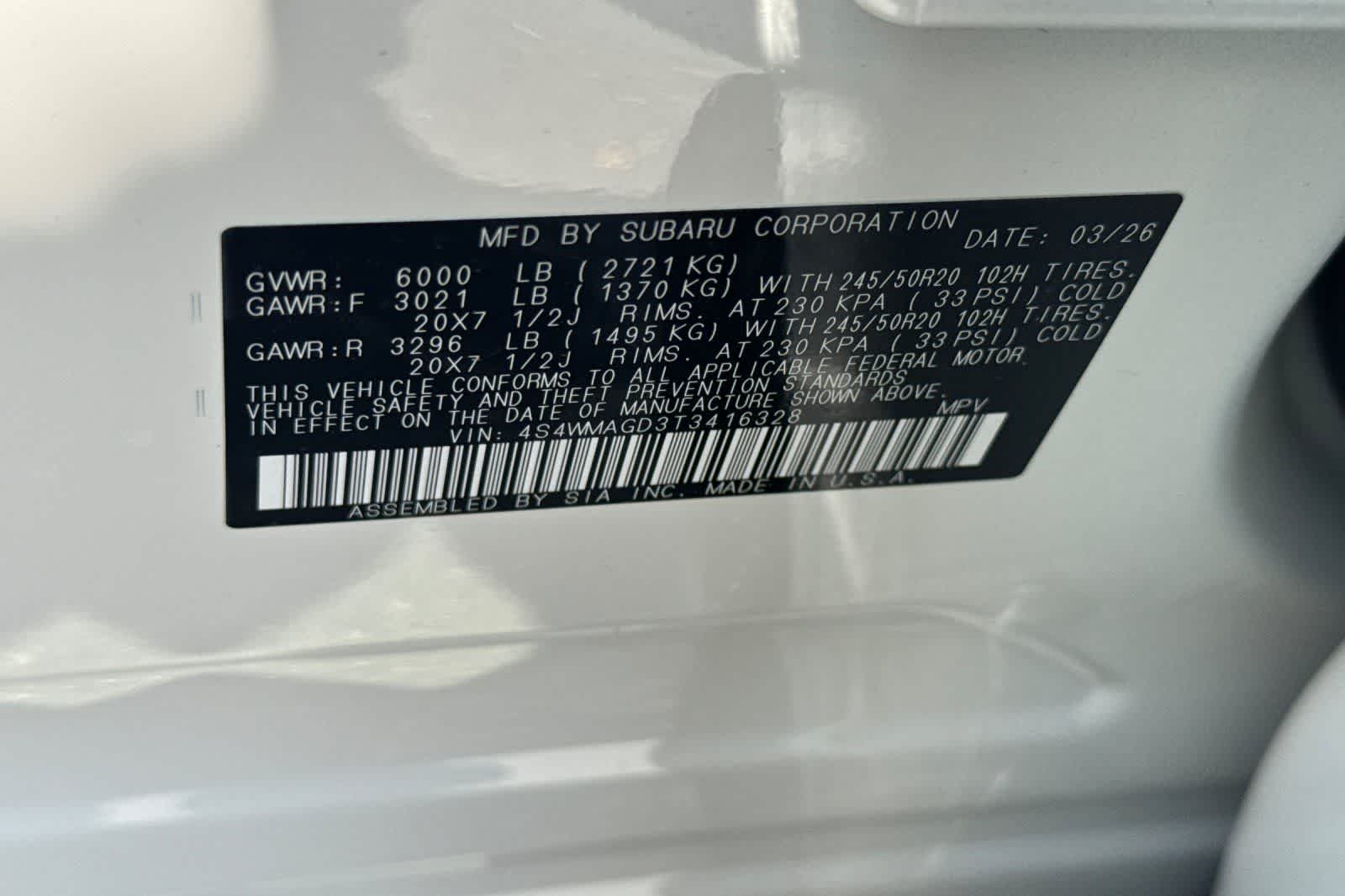 New 2026 Subaru Ascent SUV