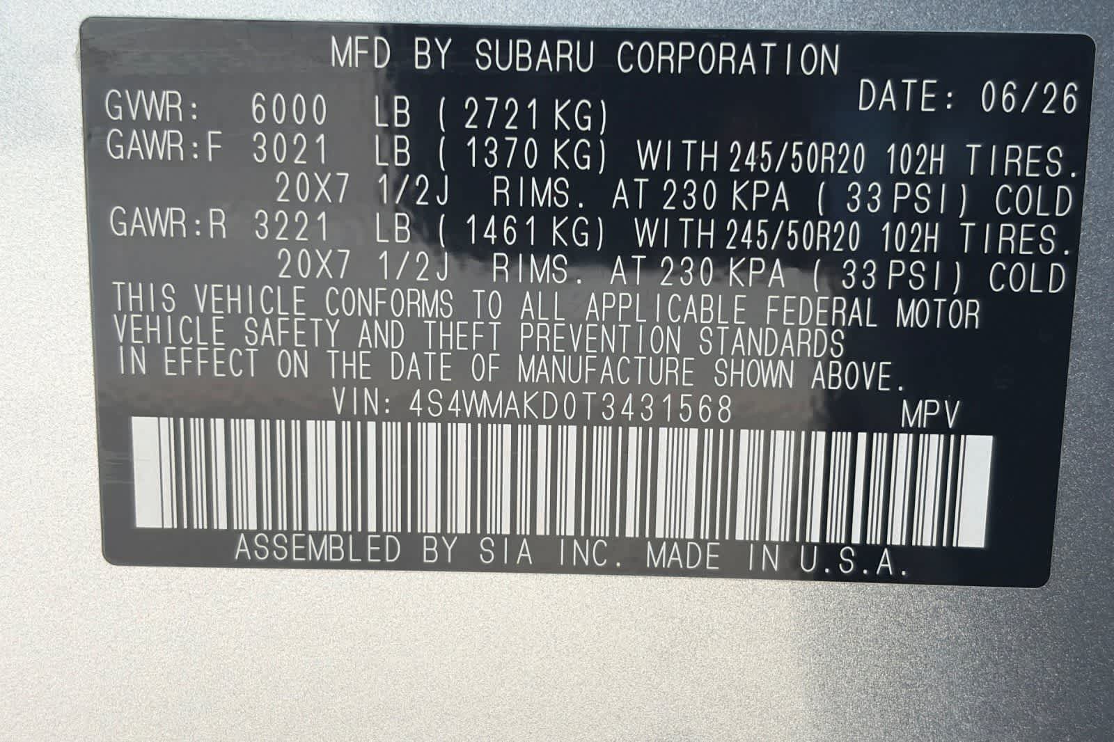 New 2026 Subaru Ascent SUV