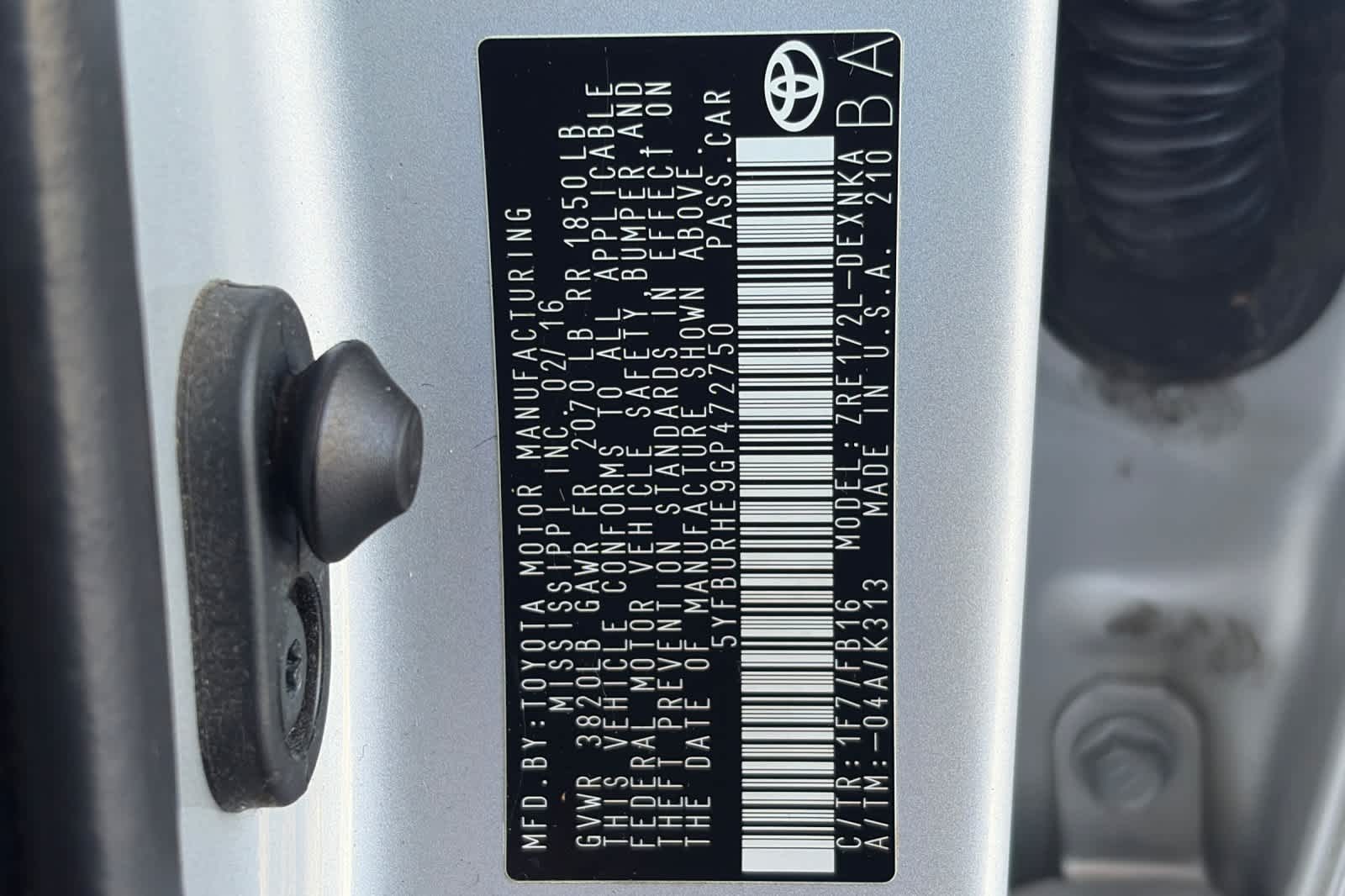 Used 2016 Toyota Corolla Sedan