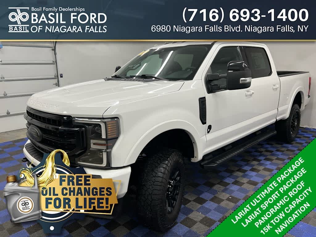 Star White Metallic Tri-Coat 2020 Ford F-350 Super Duty Lariat Crew Cab LB 4WD Pickup Truck Four-Wheel Drive Automatic