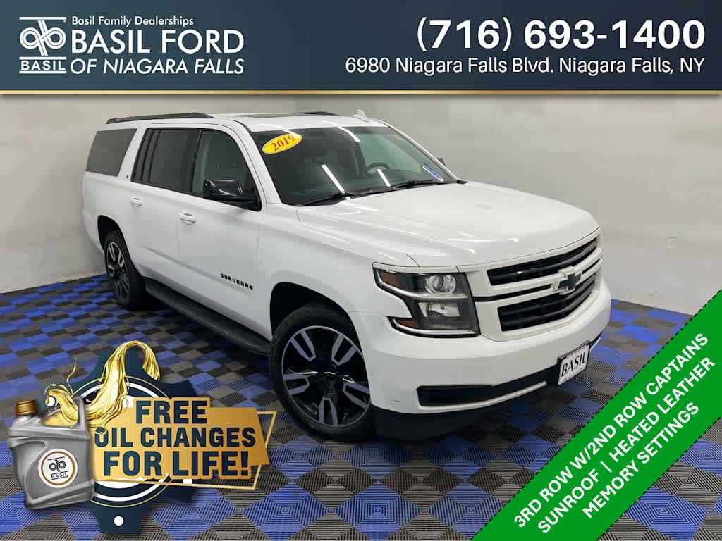 Summit White 2019 Chevrolet Suburban SUV / Crossover Four-Wheel Drive 6-Speed Automatic