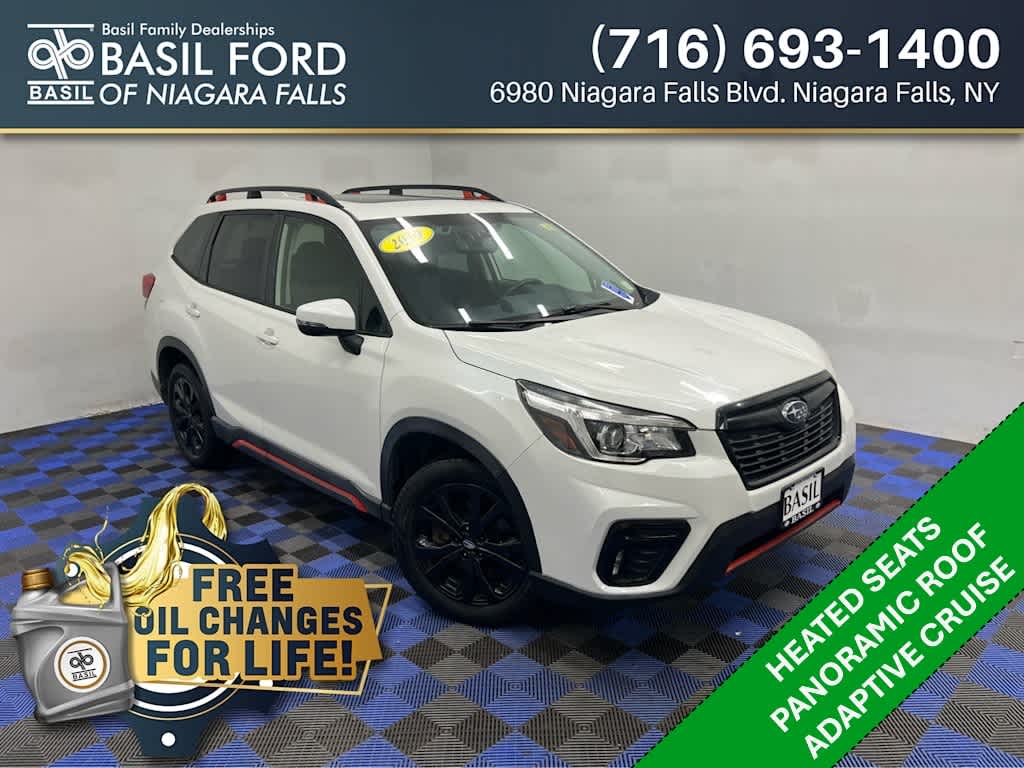 Crystal White Pearl 2019 Subaru Forester SUV / Crossover All-Wheel Drive Continuously Variable Transmission