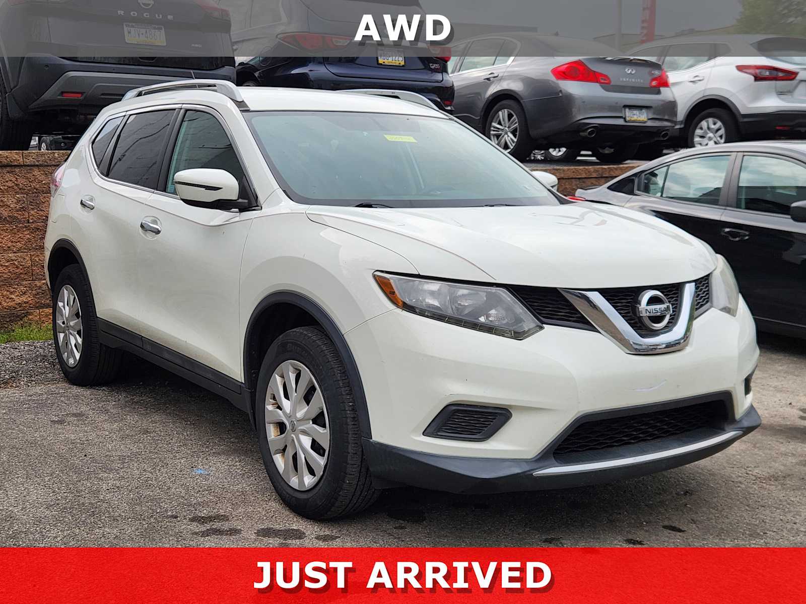 Glacier White 2016 Nissan Rogue S AWD SUV / Crossover All-Wheel Drive Continuously Variable Transmission