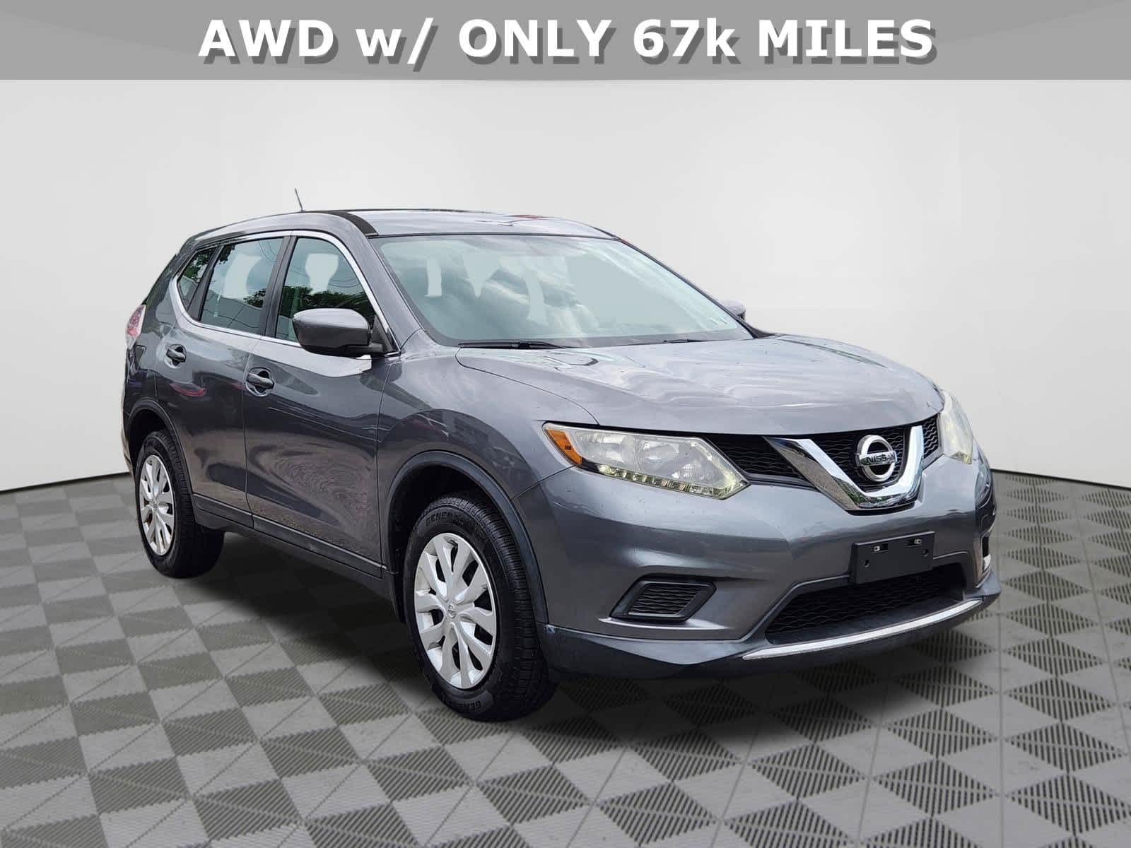 Gray (Gun Metallic) 2016 Nissan Rogue S AWD SUV / Crossover All-Wheel Drive Continuously Variable Transmission