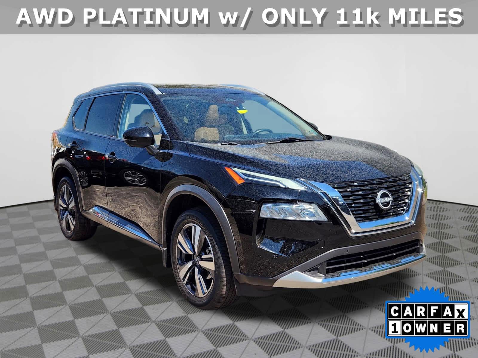 Super Black 2023 Nissan Rogue Platinum AWD SUV / Crossover All-Wheel Drive Continuously Variable Transmission