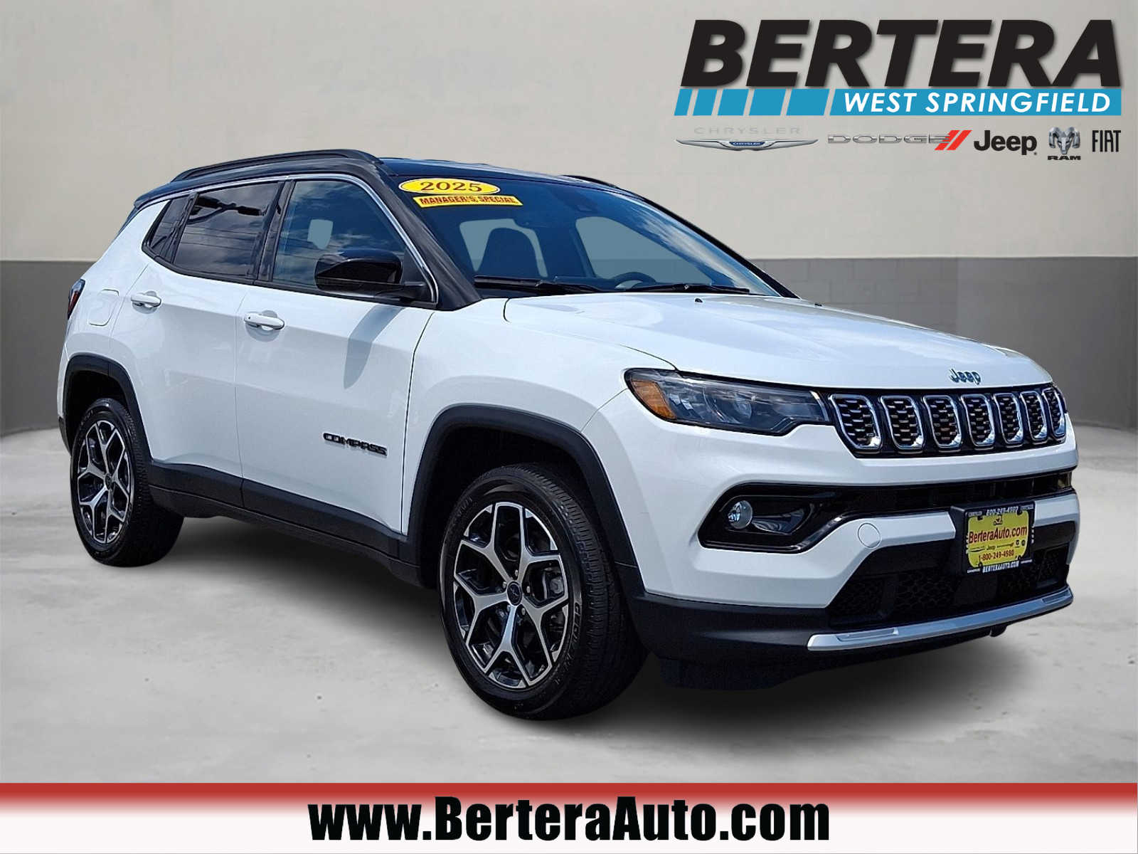 Bright White Clearcoat 2025 Jeep Compass Limited 4WD SUV / Crossover Four-Wheel Drive 8-Speed Automatic