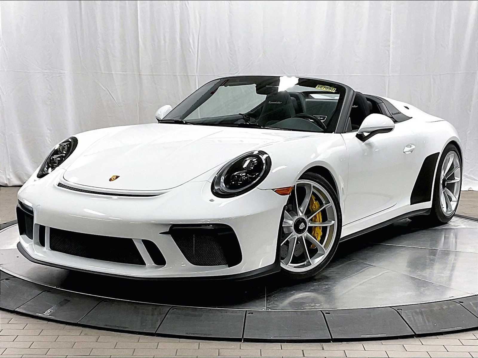 White 2019 Porsche 911 Speedster Cabriolet RWD Convertible Rear-Wheel Drive 6-Speed Manual