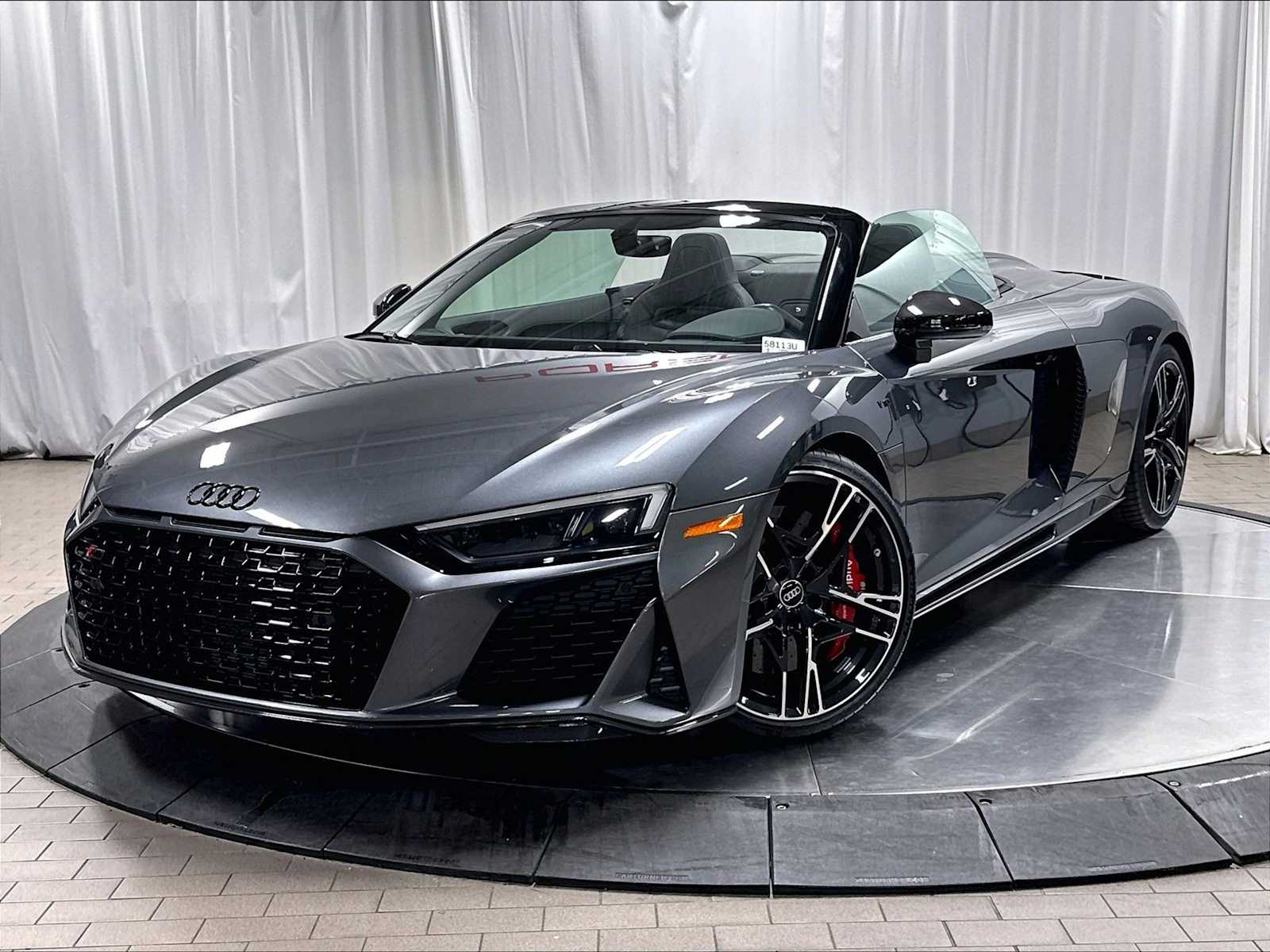 Daytona Gray pearl effect / Black roof 2023 Audi R8 Convertible All-Wheel Drive 7-Speed Automatic