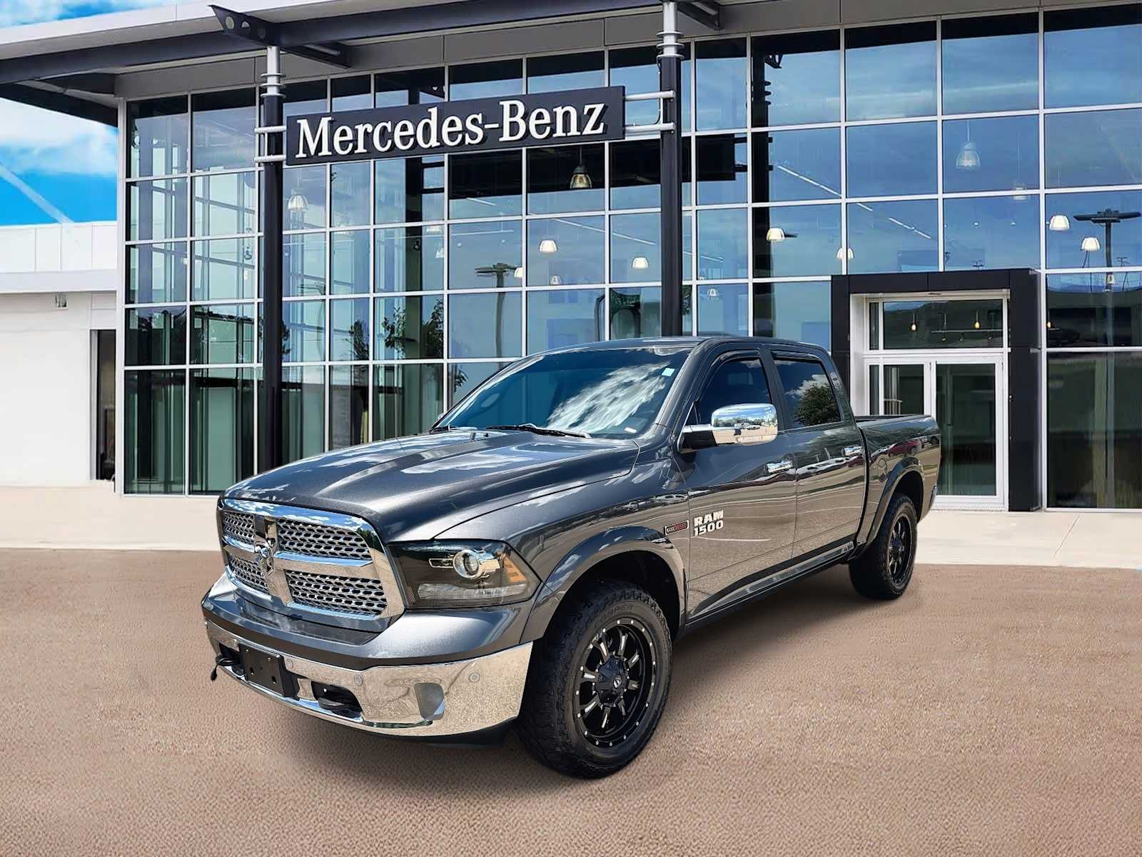 Gray (Granite Crystal Metallic Clearcoat) 2015 RAM 1500 Laramie Crew Cab 4WD Pickup Truck Four-Wheel Drive 8-Speed Automatic