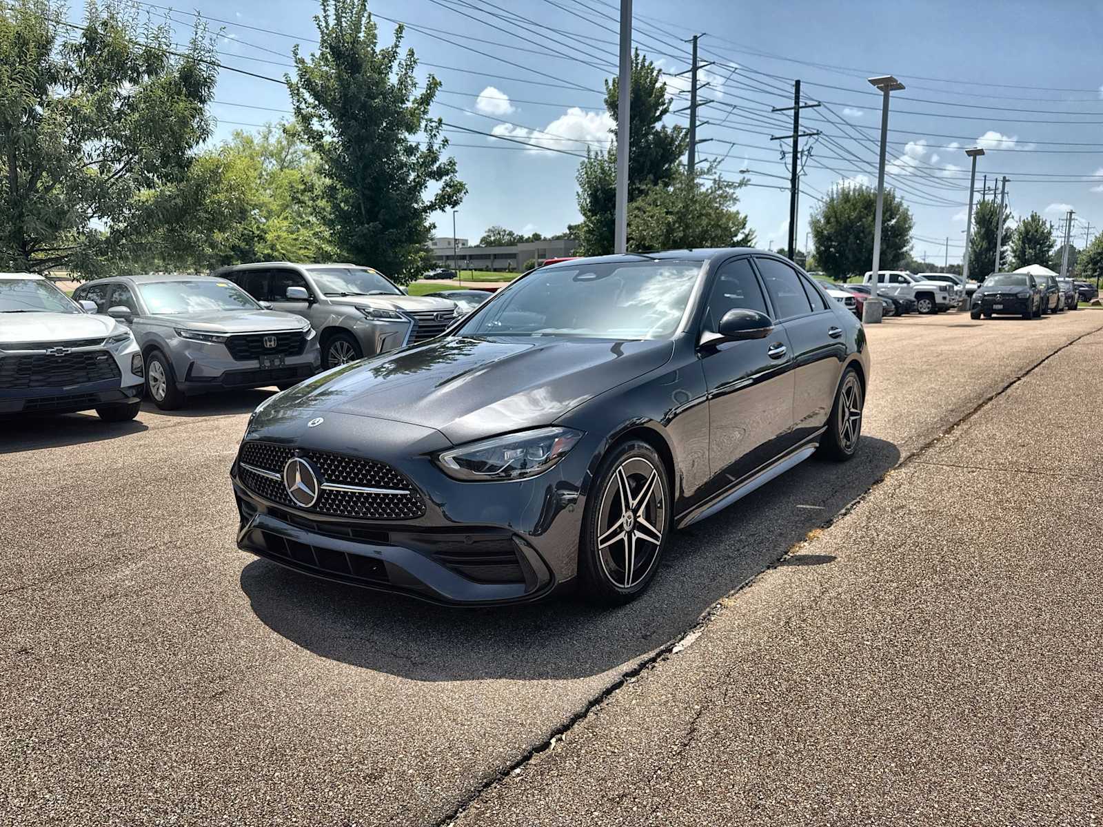 Gray (Graphite Grey Metallic) 2023 Mercedes-Benz C-Class Sedan All-Wheel Drive 9-Speed Automatic