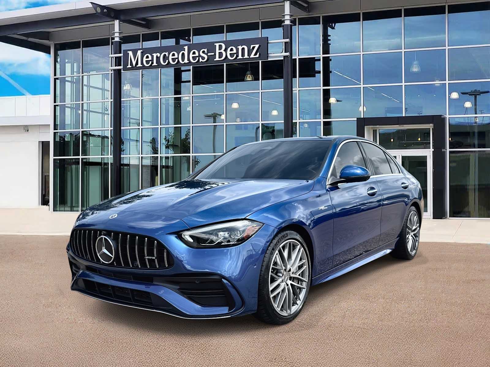 Starling Blue Metallic 2023 Mercedes-Benz C-Class AMG C 43 4MATIC Convertible All-Wheel Drive 9-Speed Automatic