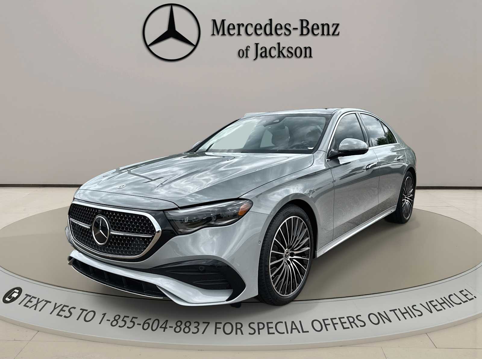 Gray (MANUFAKTUR Alpine Grey) 2026 Mercedes-Benz E-Class Sedan Rear-Wheel Drive 9-Speed Automatic