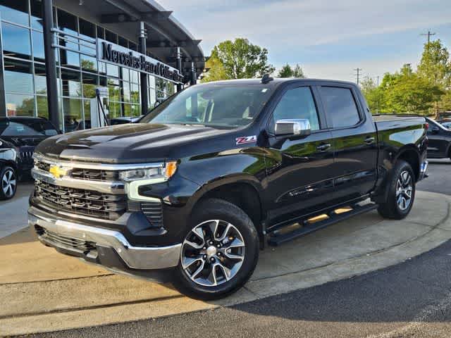 Black 2025 Chevrolet Silverado 1500 LT Crew Cab 4WD Pickup Truck Four-Wheel Drive Automatic