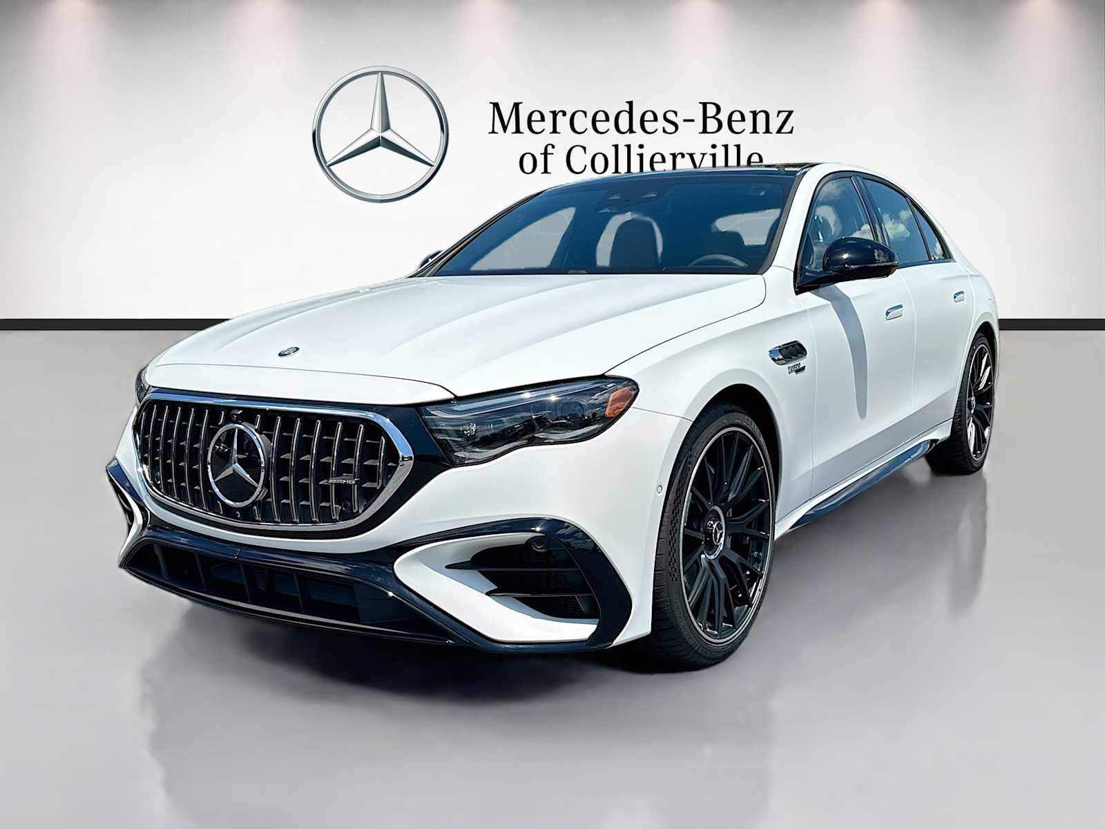 MANUFAKTUR Moonlight White Magno 2026 Mercedes-Benz E-Class AMG E 53 Hybrid 4MATIC+ Sedan All-Wheel Drive 9-Speed Automatic