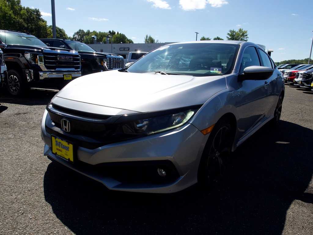 Lunar Silver Metallic 2019 Honda Civic Sedan Front-Wheel Drive Continuously Variable Transmission