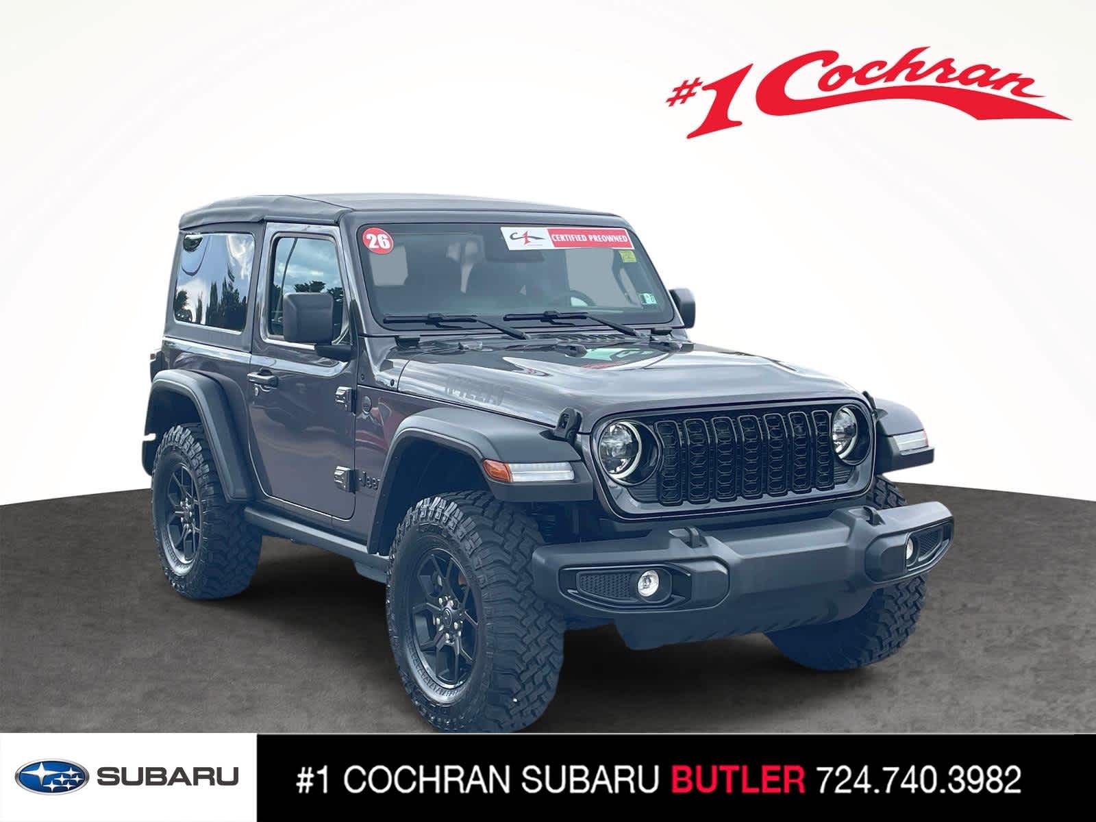 Gray (Granite Crystal Metallic Clearcoat) 2026 Jeep Wrangler SUV / Crossover Four-Wheel Drive 6-Speed Manual
