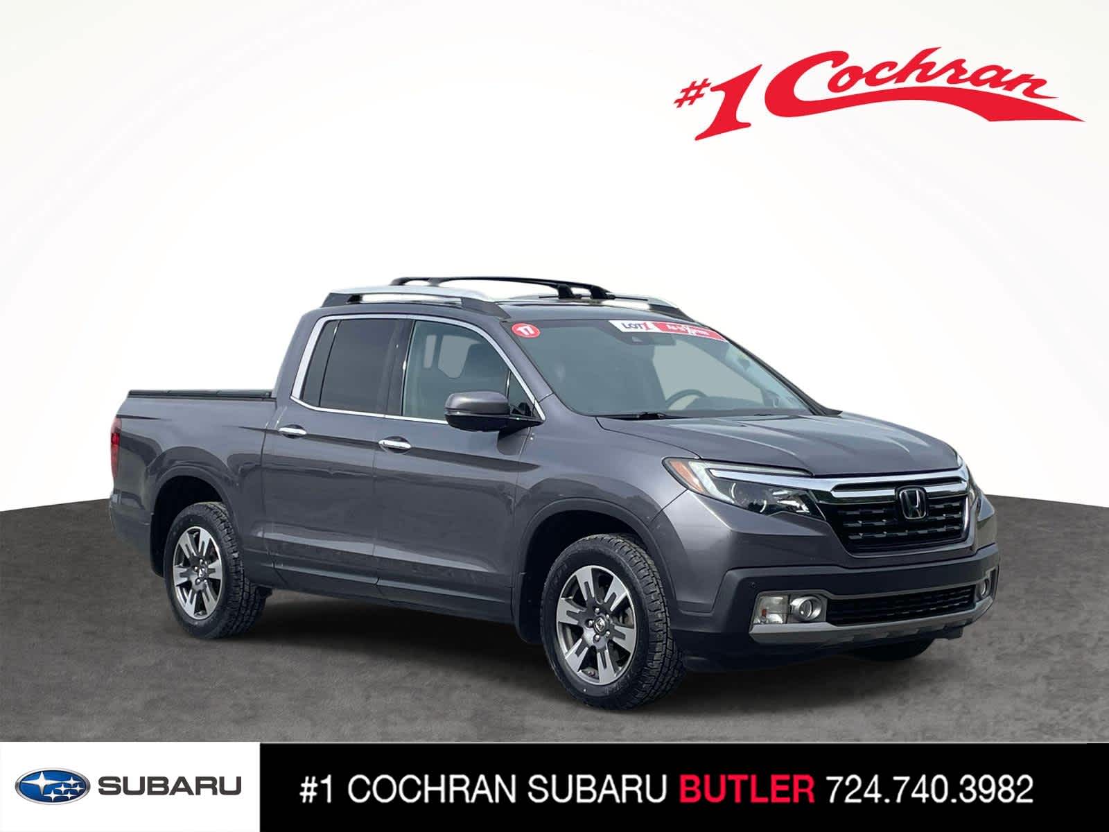 Gray (Modern Steel Metallic) 2017 Honda Ridgeline Pickup Truck All-Wheel Drive 6-Speed Automatic