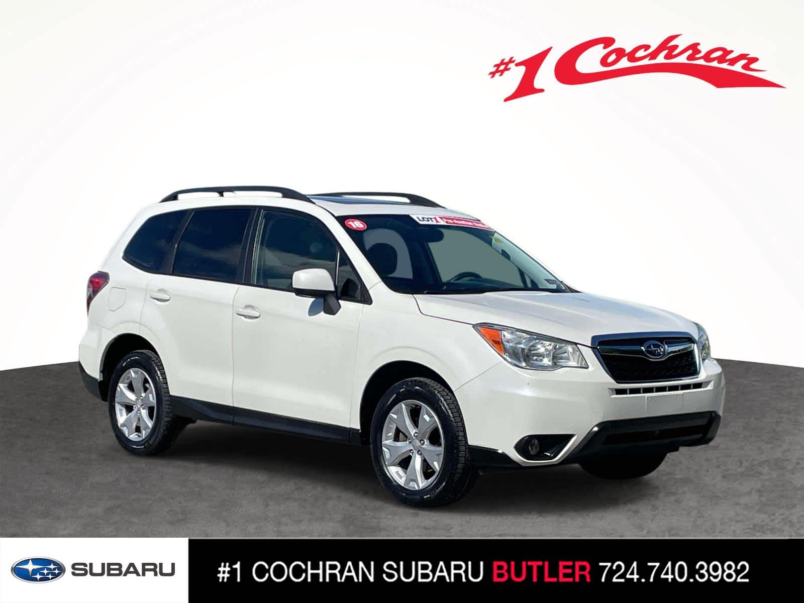 Crystal White Pearl 2016 Subaru Forester SUV / Crossover All-Wheel Drive Continuously Variable Transmission