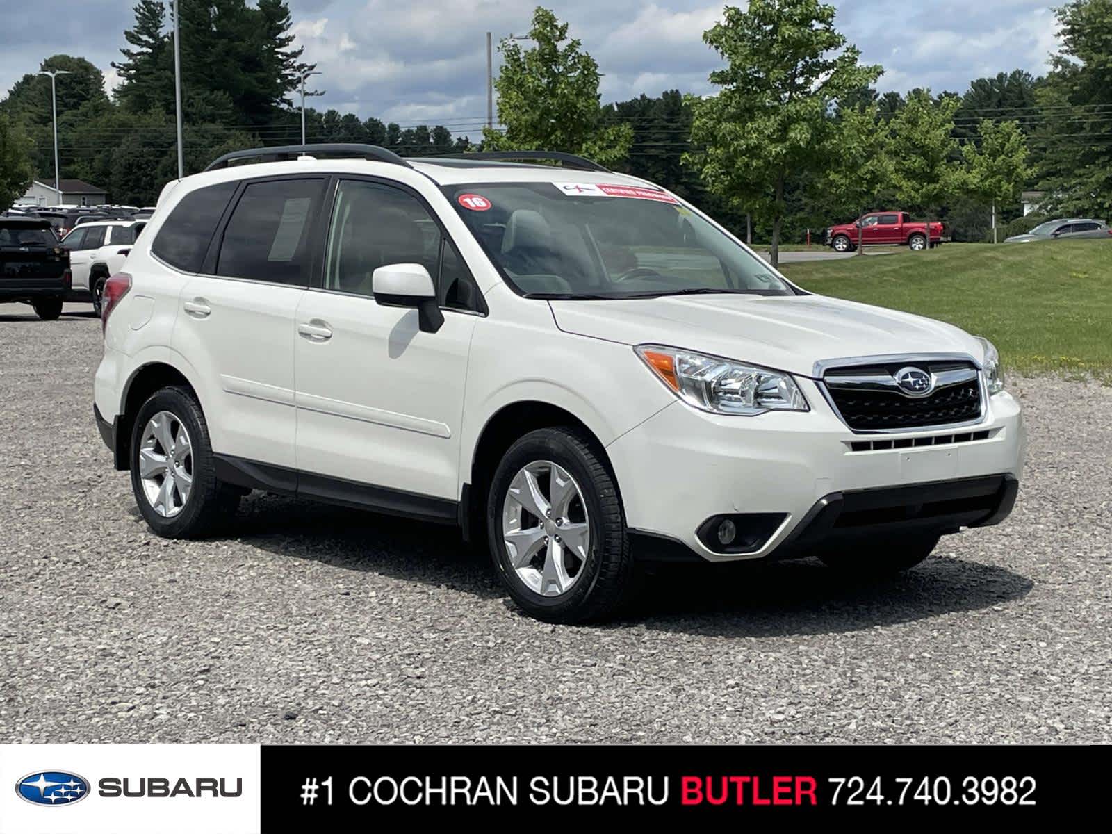 Crystal White Pearl 2016 Subaru Forester SUV / Crossover All-Wheel Drive Continuously Variable Transmission