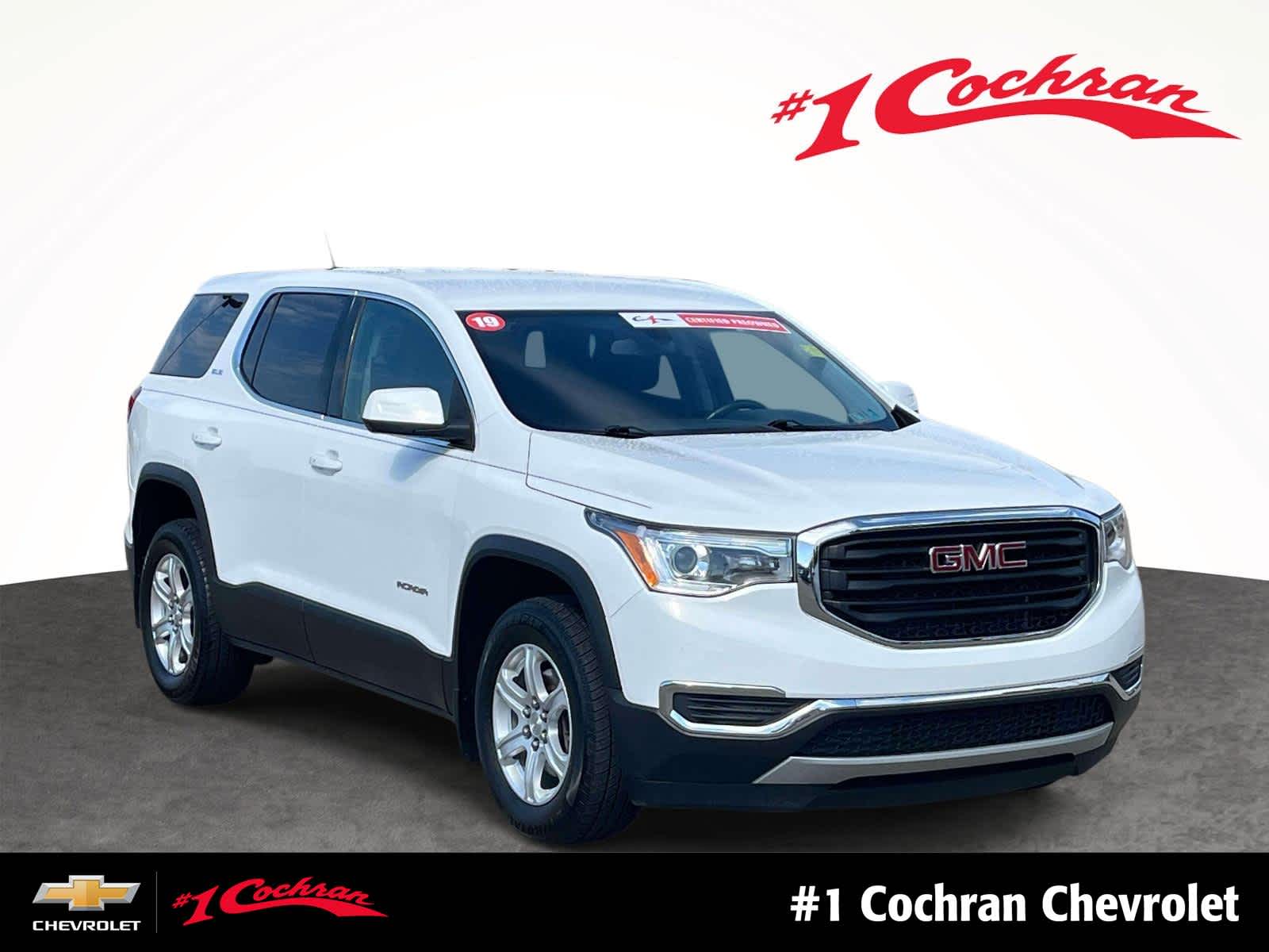 Summit White 2019 GMC Acadia SUV / Crossover Four-Wheel Drive 6-Speed Automatic
