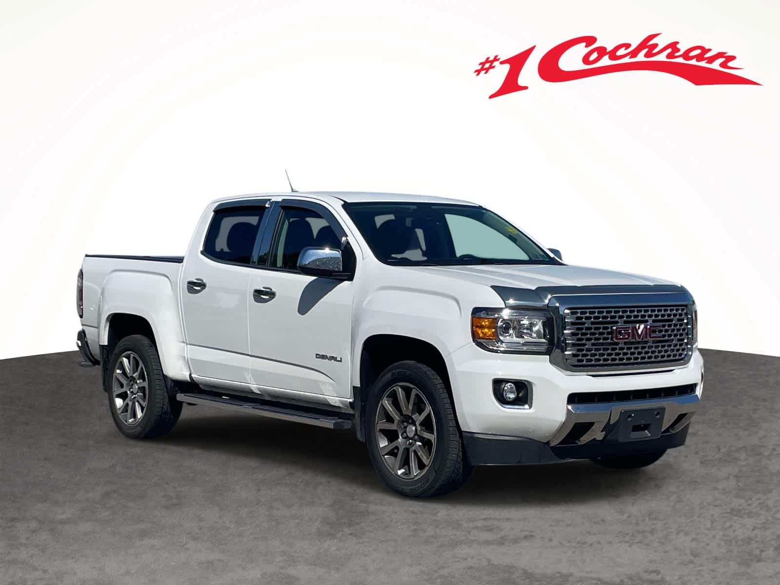 Summit White 2019 GMC Canyon Denali Crew Cab 4WD Pickup Truck Four-Wheel Drive 8-Speed Automatic