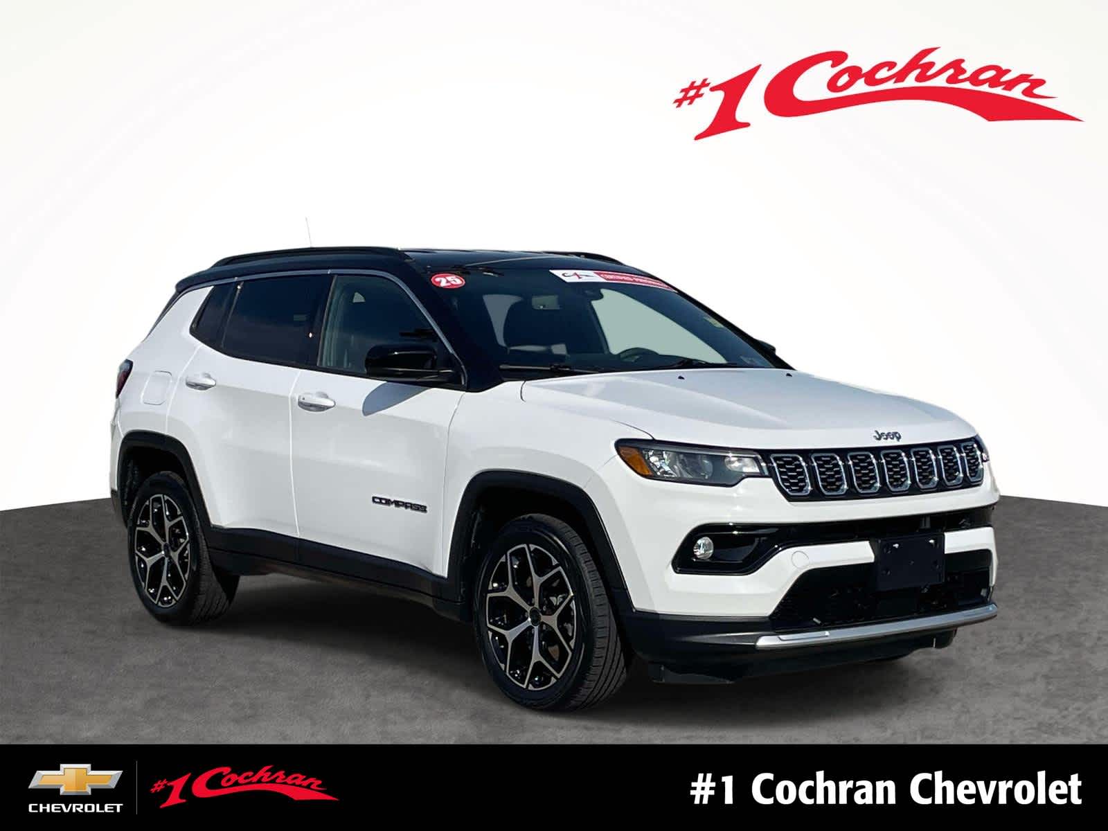 Bright White Clearcoat 2025 Jeep Compass SUV / Crossover Four-Wheel Drive 8-Speed Automatic