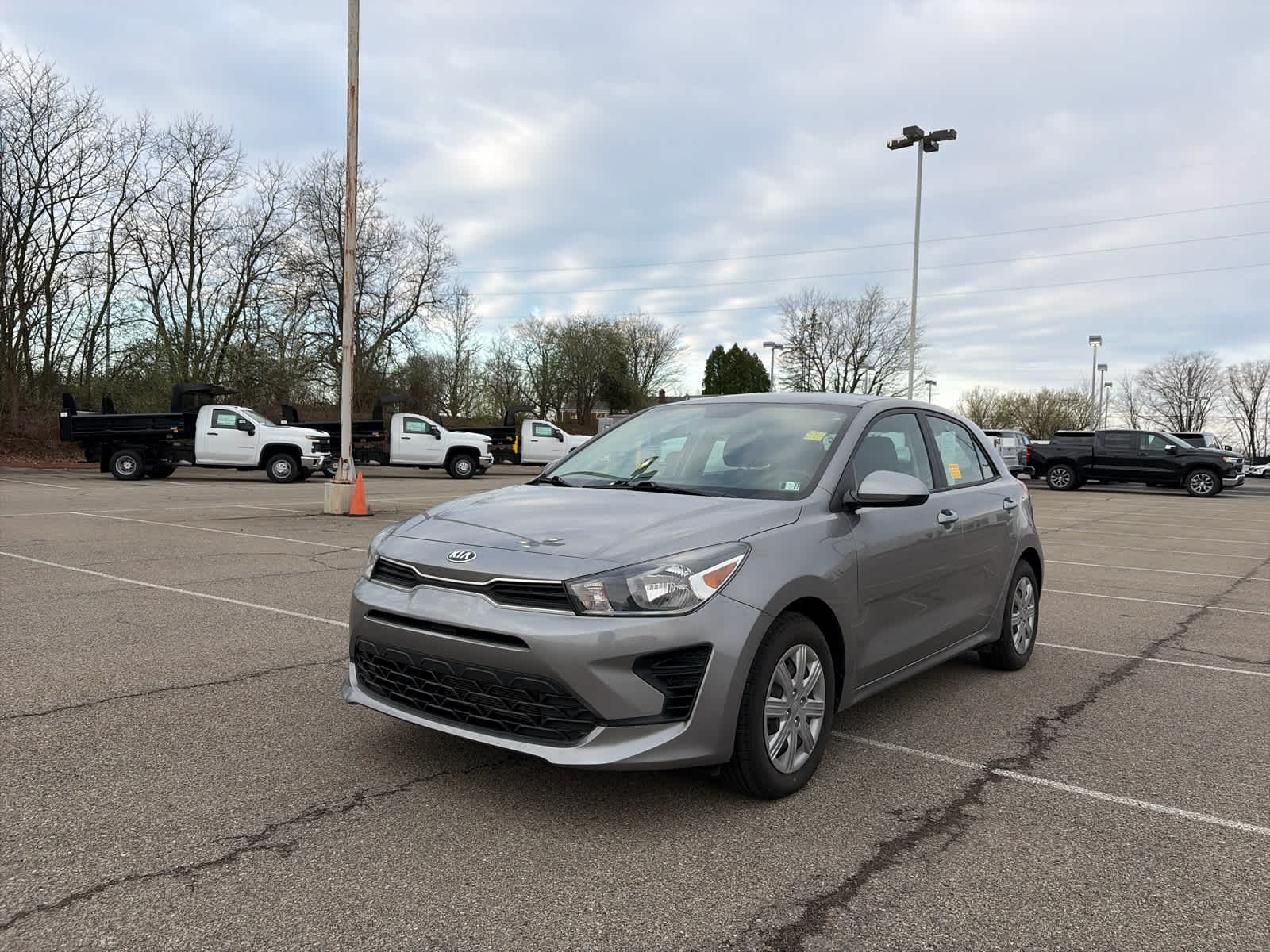 Steel Gray 2021 Kia Rio5 Hatchback Continuously Variable Transmission