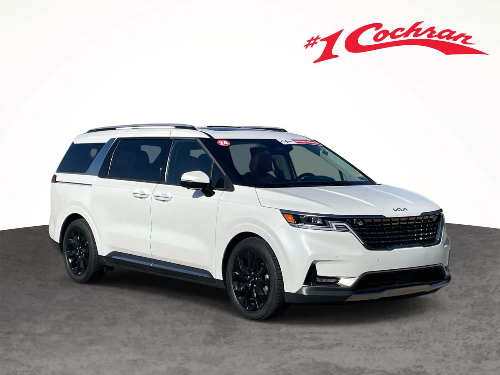 Snow White Pearl 2024 Kia Carnival Minivan Front-Wheel Drive 8-Speed Automatic