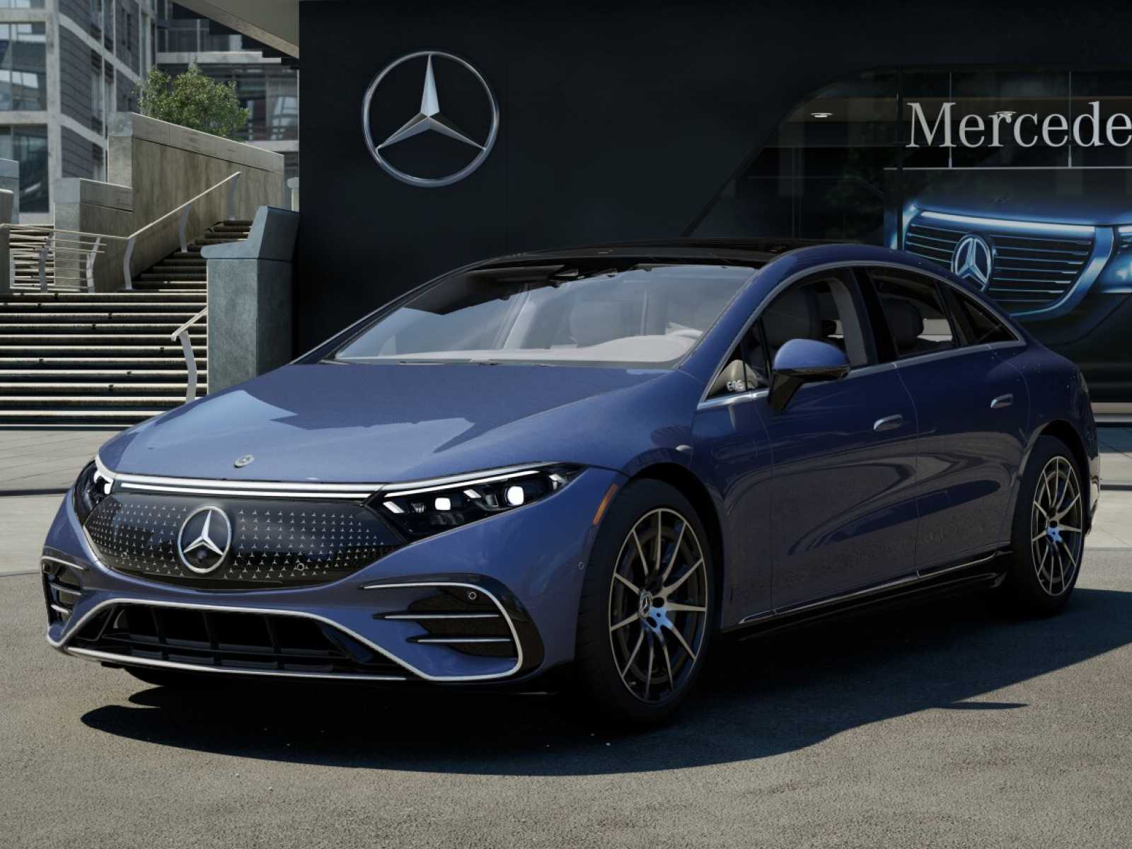 Twilight Blue Metallic 2026 Mercedes-Benz EQS Sedan All-Wheel Drive 1-Speed Automatic