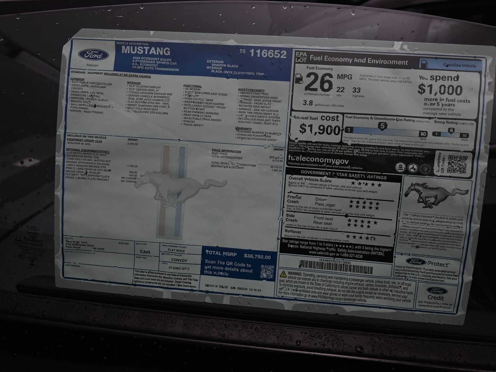 2026 Ford Mustang EcoBoost Fastback