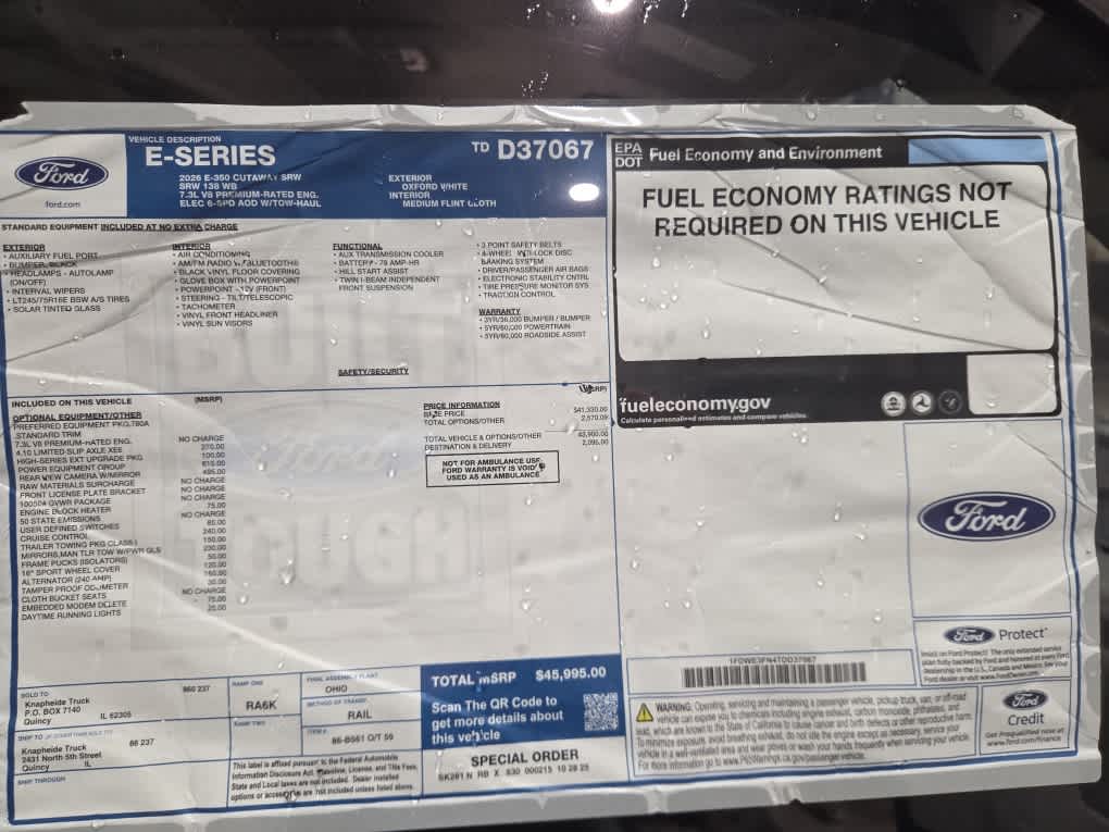 2026 Ford E-350 Cutaway 