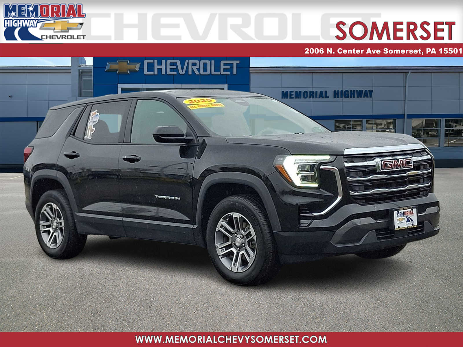 Black (Ebony Twilight Metallic) 2025 GMC Terrain Elevation AWD SUV / Crossover Four-Wheel Drive 8-Speed Automatic