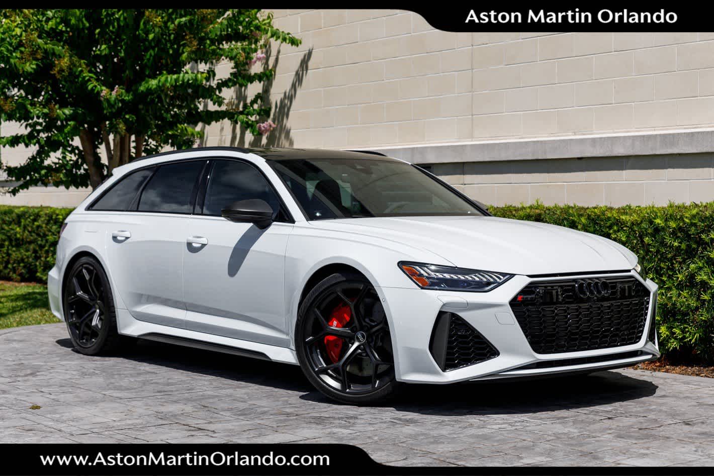 Glacier White Metallic 2025 Audi RS 6 Avant Wagon All-Wheel Drive 8-Speed Automatic
