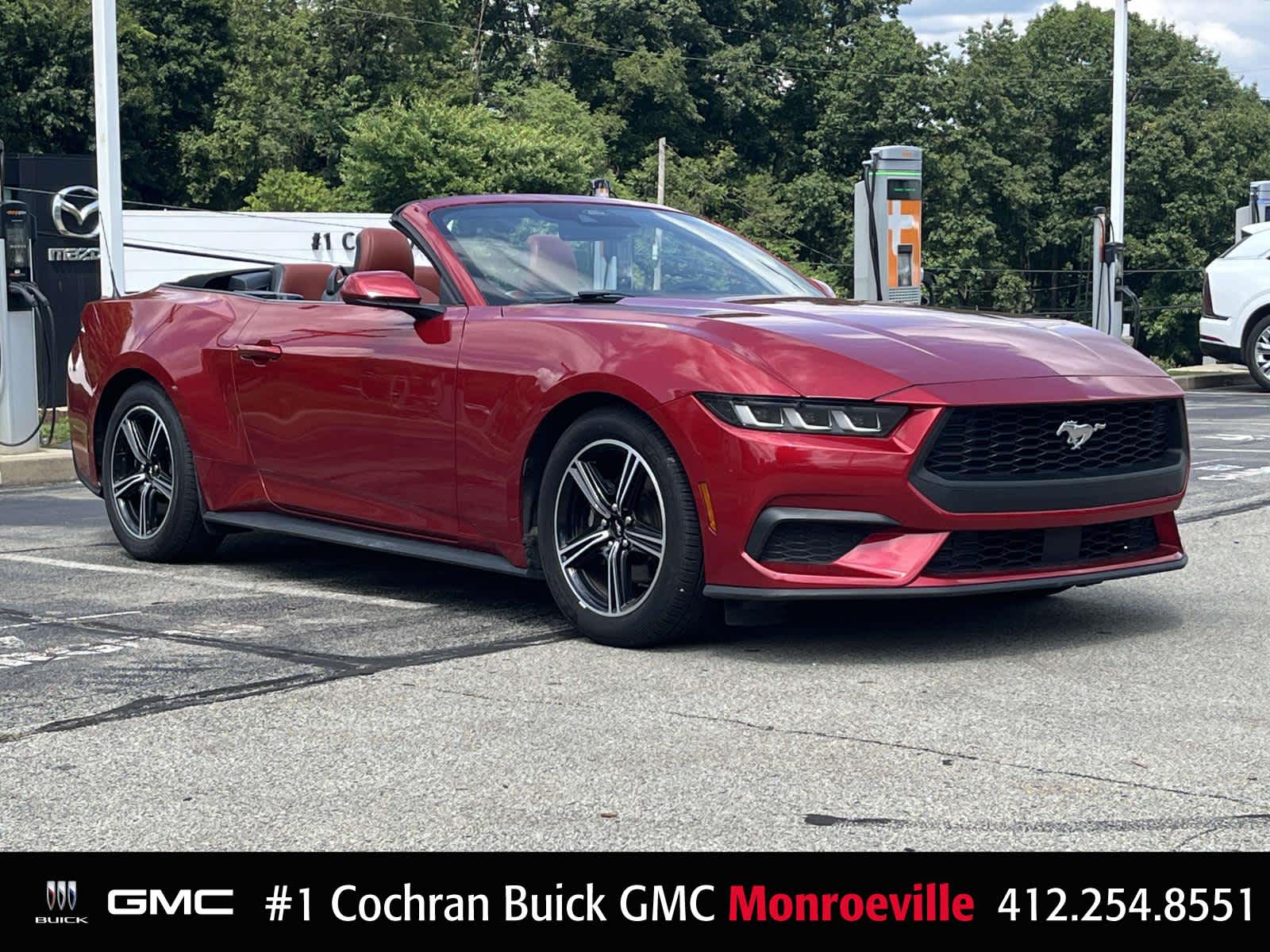 Rapid Red Metallic Tinted Clearcoat 2024 Ford Mustang Convertible Rear-Wheel Drive Automatic