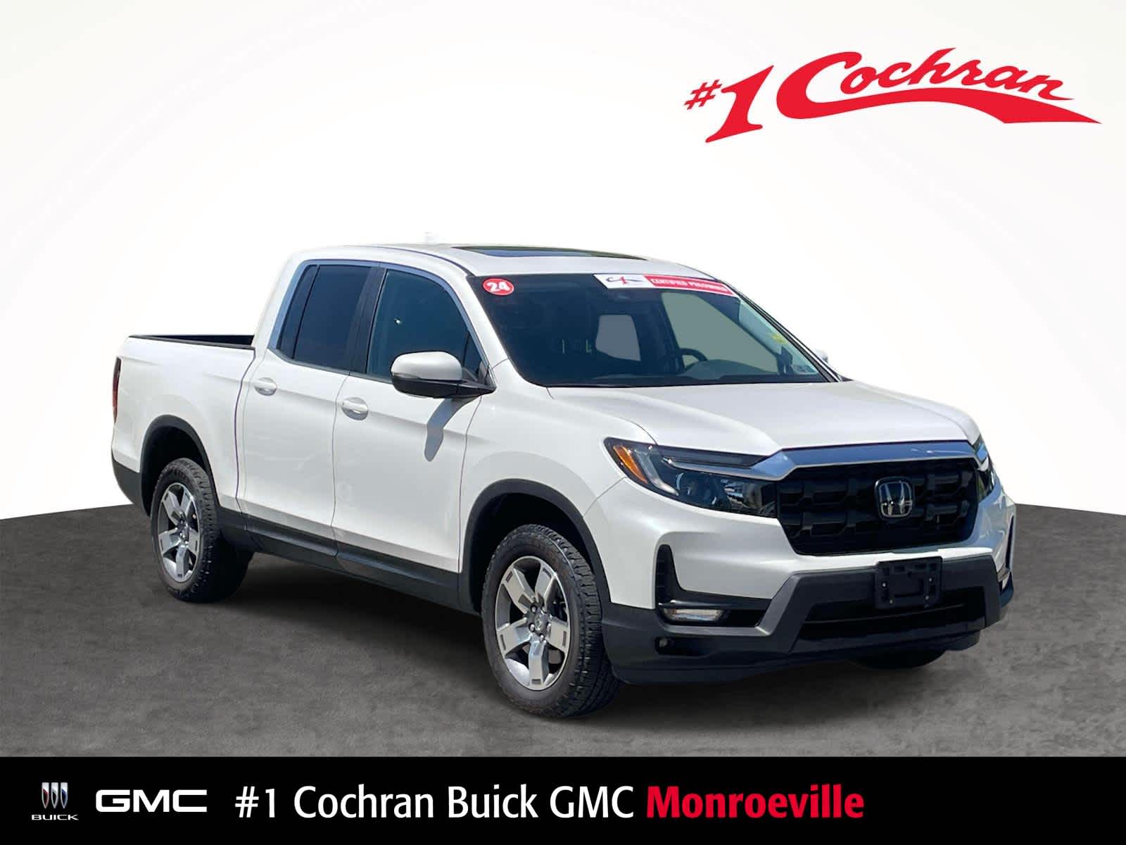 Platinum White Pearl 2024 Honda Ridgeline RTL AWD Pickup Truck All-Wheel Drive 9-Speed Automatic