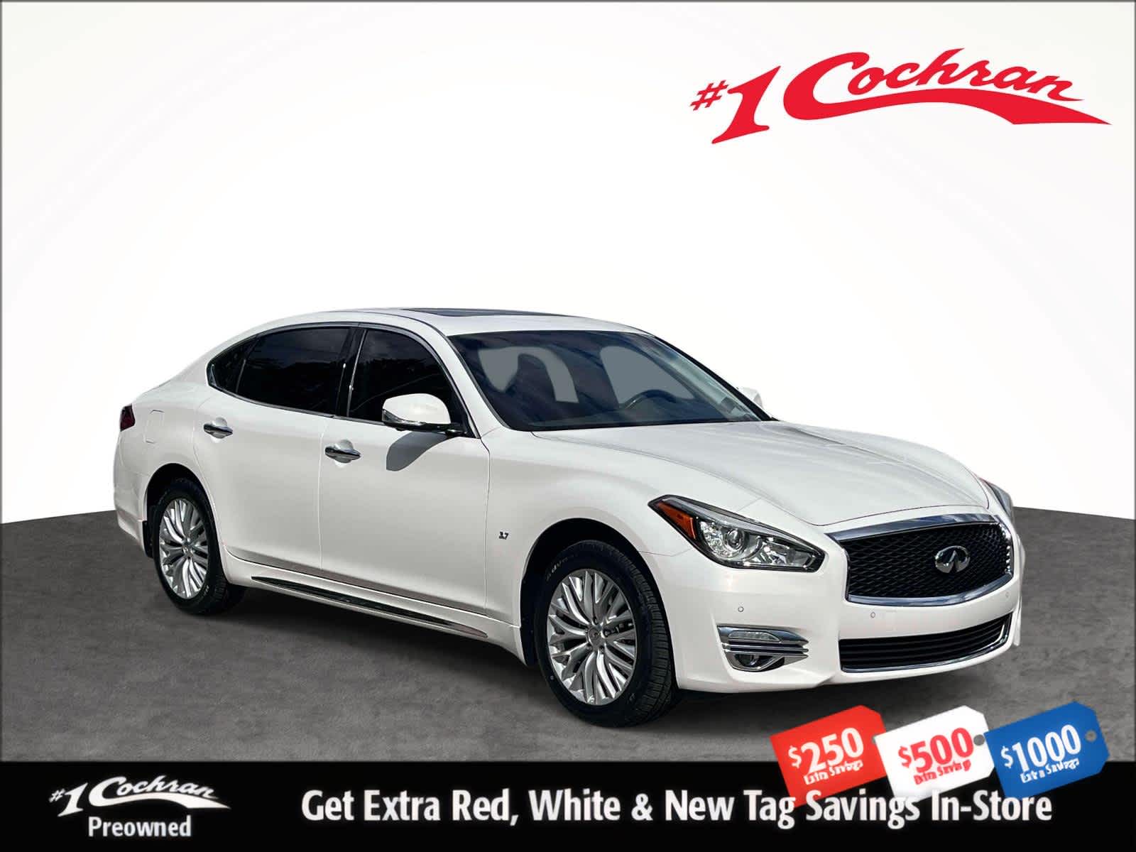 Moonlight White 2015 INFINITI Q70L Sedan All-Wheel Drive 7-Speed Automatic