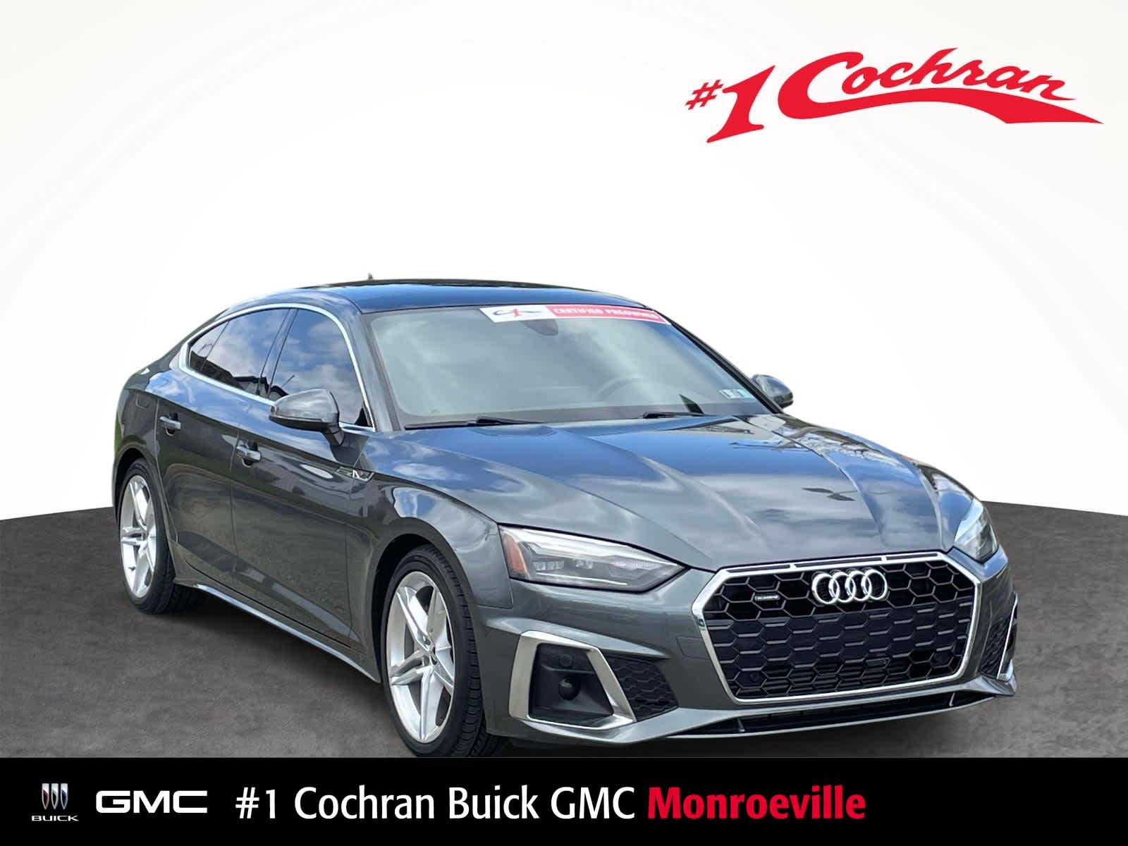 Daytona Gray Metallic 2021 Audi A5 Sportback 45 TFSI quattro Premium AWD Sedan All-Wheel Drive 7-Speed Automatic