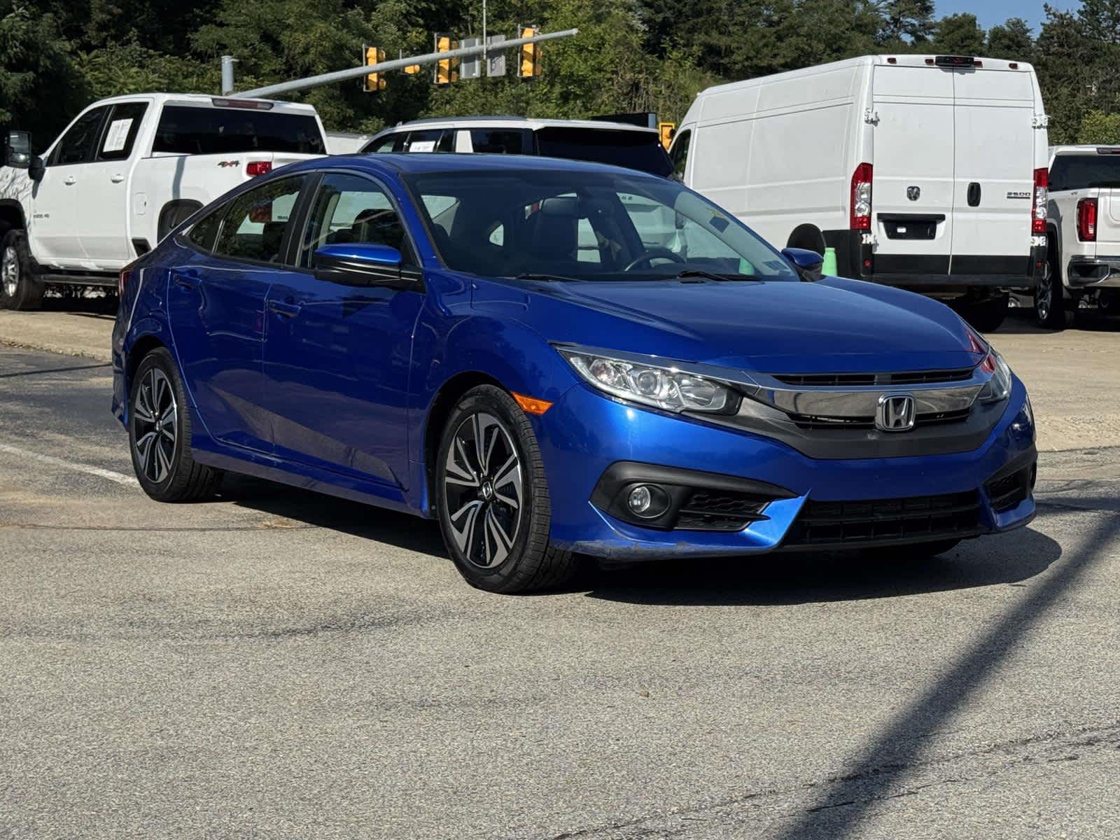 Aegean Blue Metallic 2017 Honda Civic Sedan Front-Wheel Drive Continuously Variable Transmission