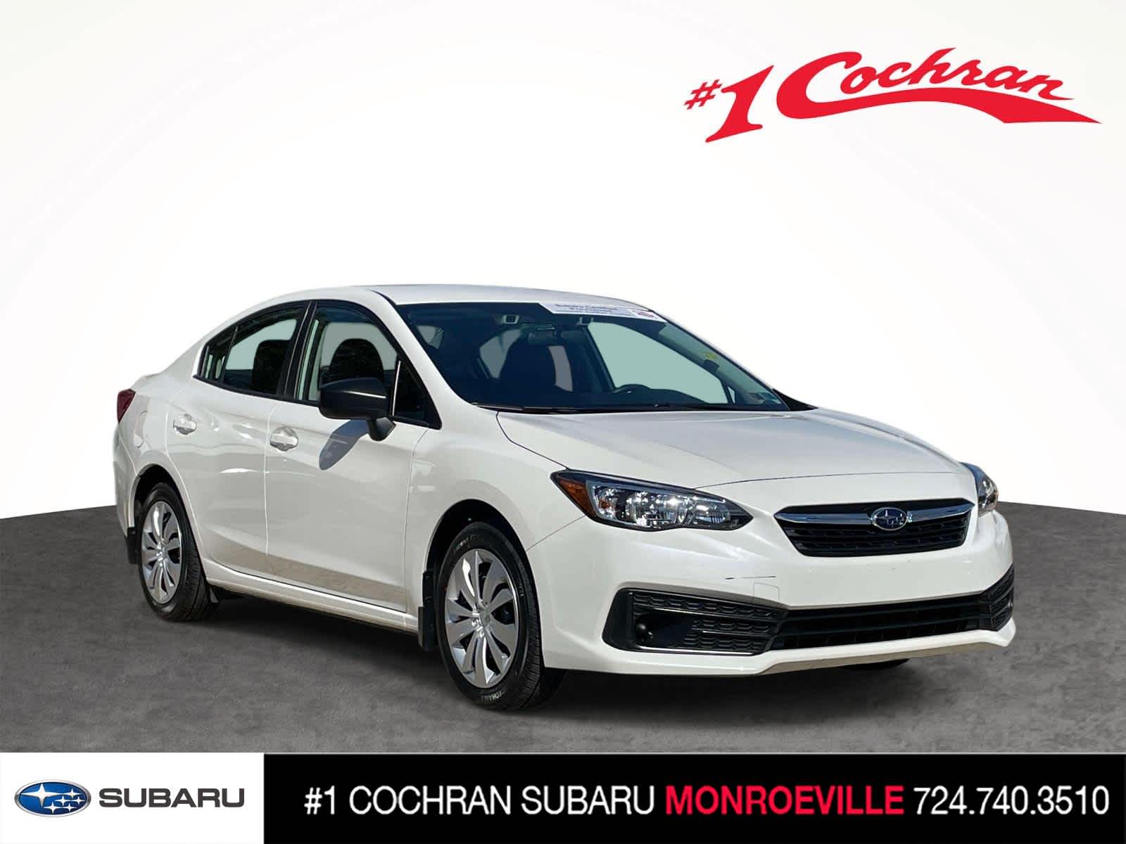 Crystal White Pearl 2023 Subaru Impreza Sedan All-Wheel Drive Continuously Variable Transmission