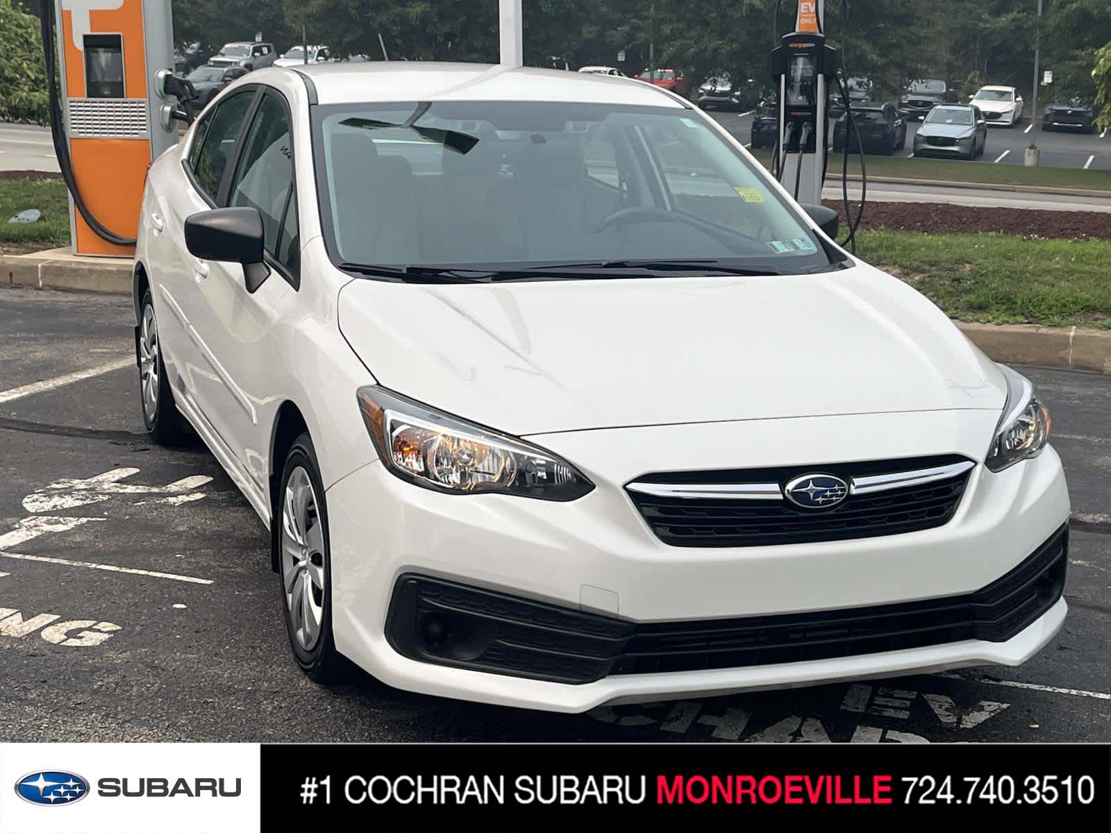 Crystal White Pearl 2023 Subaru Impreza Sedan All-Wheel Drive Continuously Variable Transmission