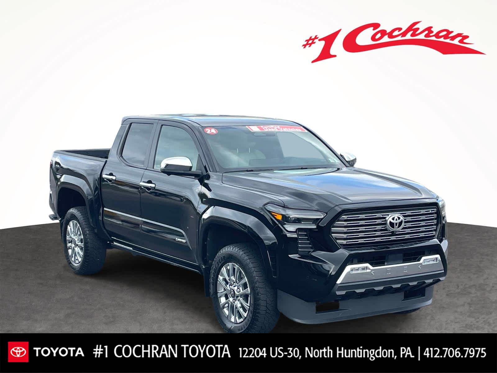 Black 2024 Toyota Tacoma Pickup Truck Four-Wheel Drive Automatic