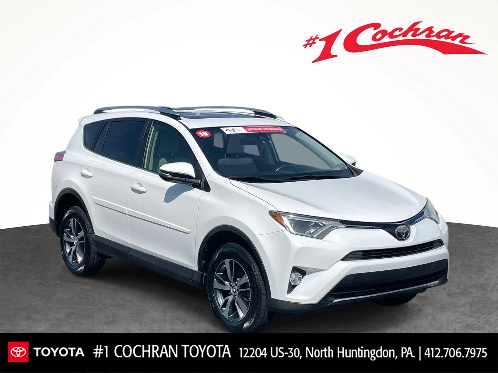 Super White 2018 Toyota RAV4 SUV / Crossover All-Wheel Drive 6-Speed Automatic