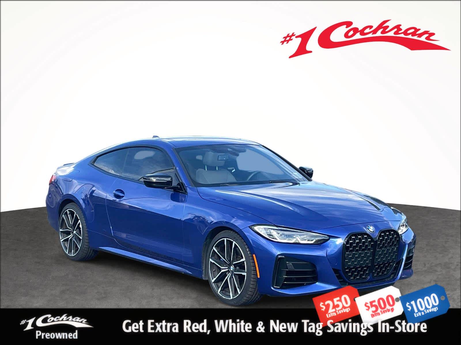 Portimao Blue Metallic 2021 BMW 4 Series Coupe All-Wheel Drive 8-Speed Automatic