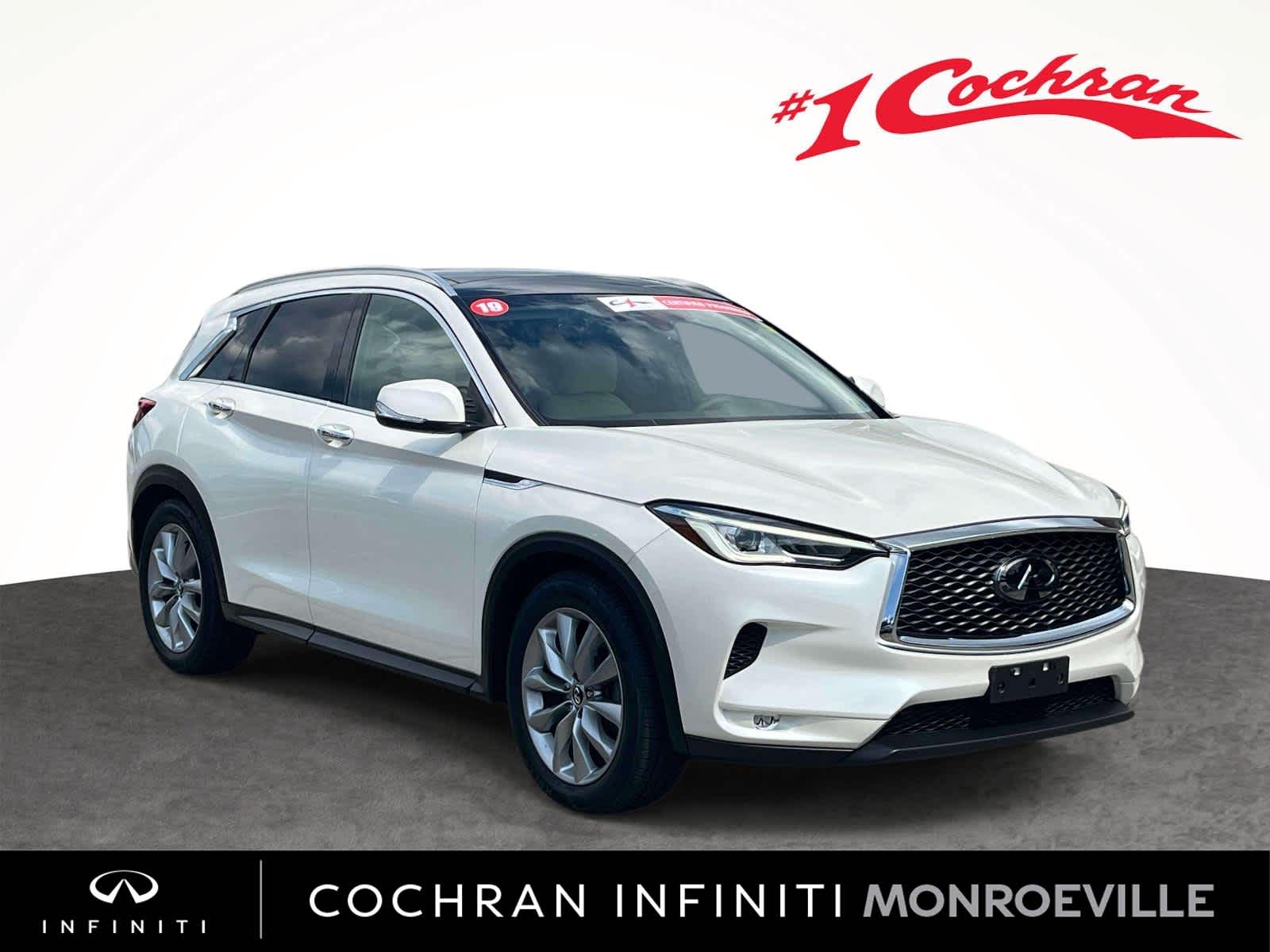Majestic White 2019 INFINITI QX50 SUV / Crossover All-Wheel Drive Continuously Variable Transmission