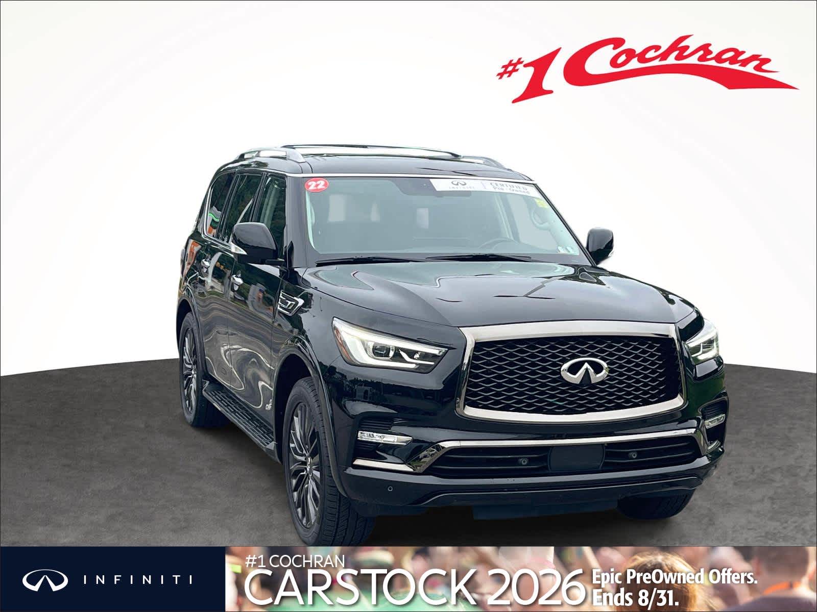 Black Obsidian 2022 INFINITI QX80 SUV / Crossover All-Wheel Drive 7-Speed Automatic